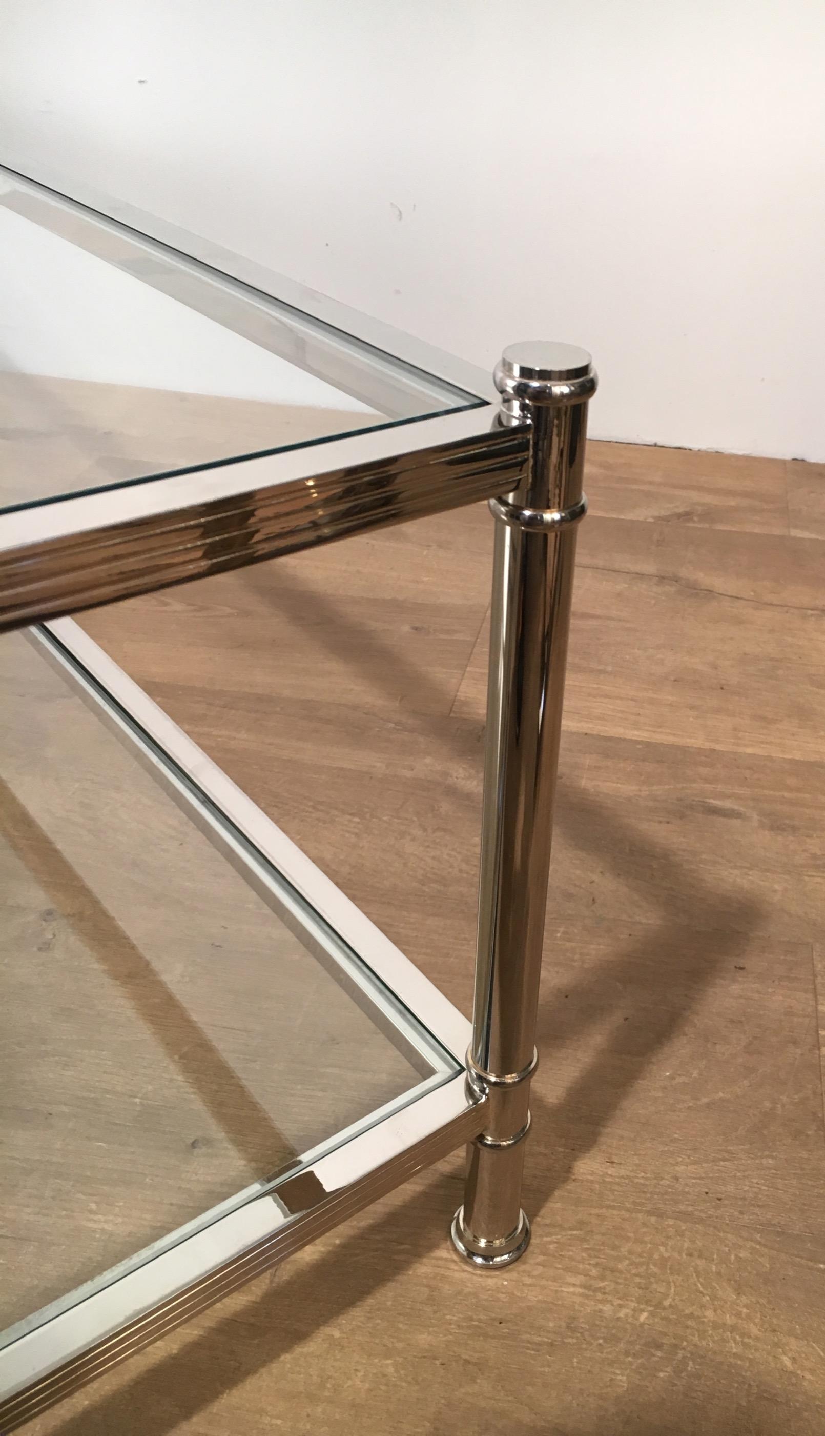 Roche Bobois, Grande table basse en chrome, circa 1970 en vente 3