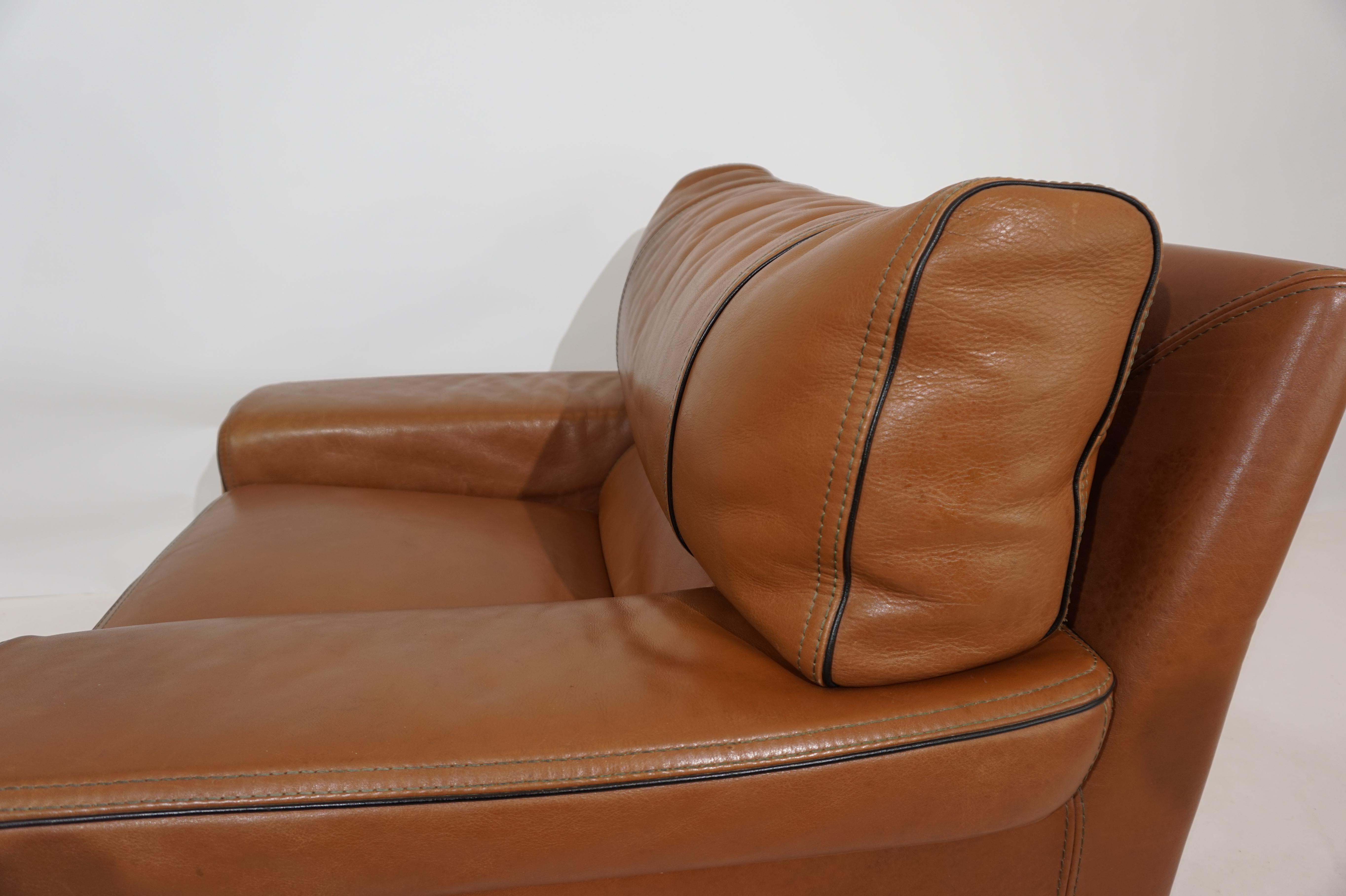 Roche Bobois leather armchair 70s 10