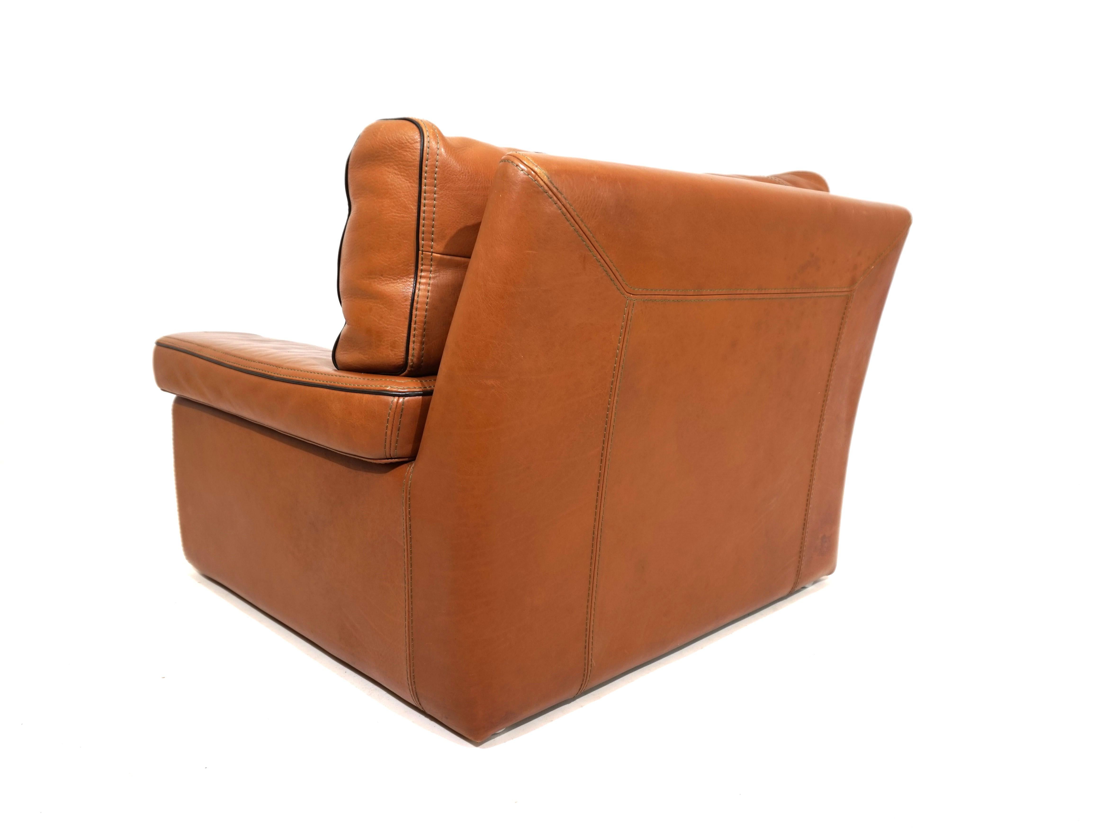Roche Bobois leather armchair 70s In Good Condition In Ludwigslust, DE