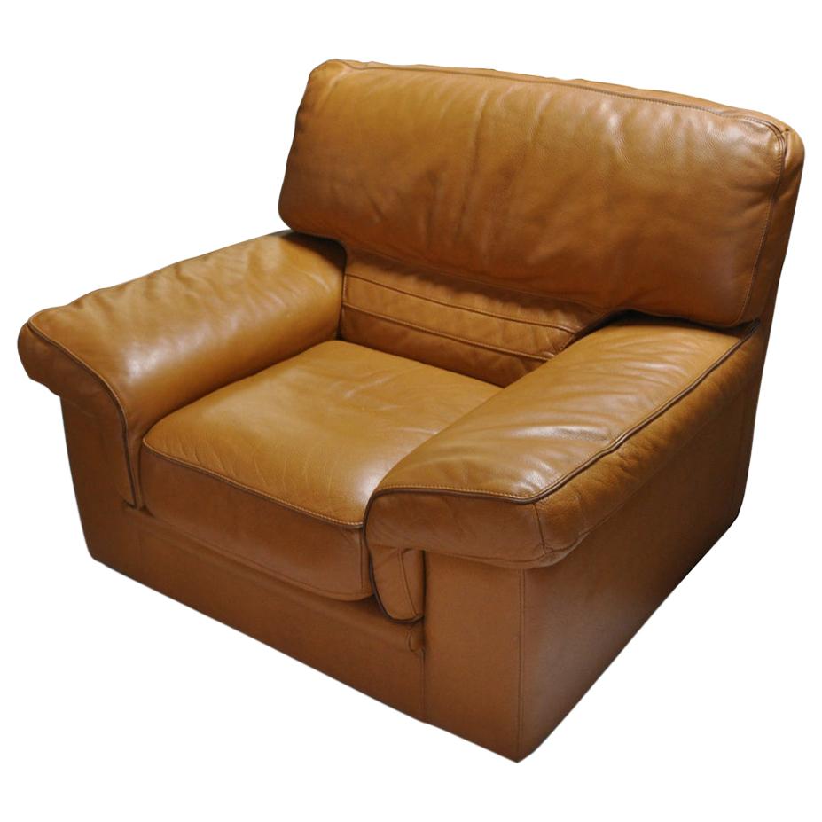 Roche Bobois Leather Club Chair