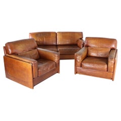 Roche Bobois leather living room set