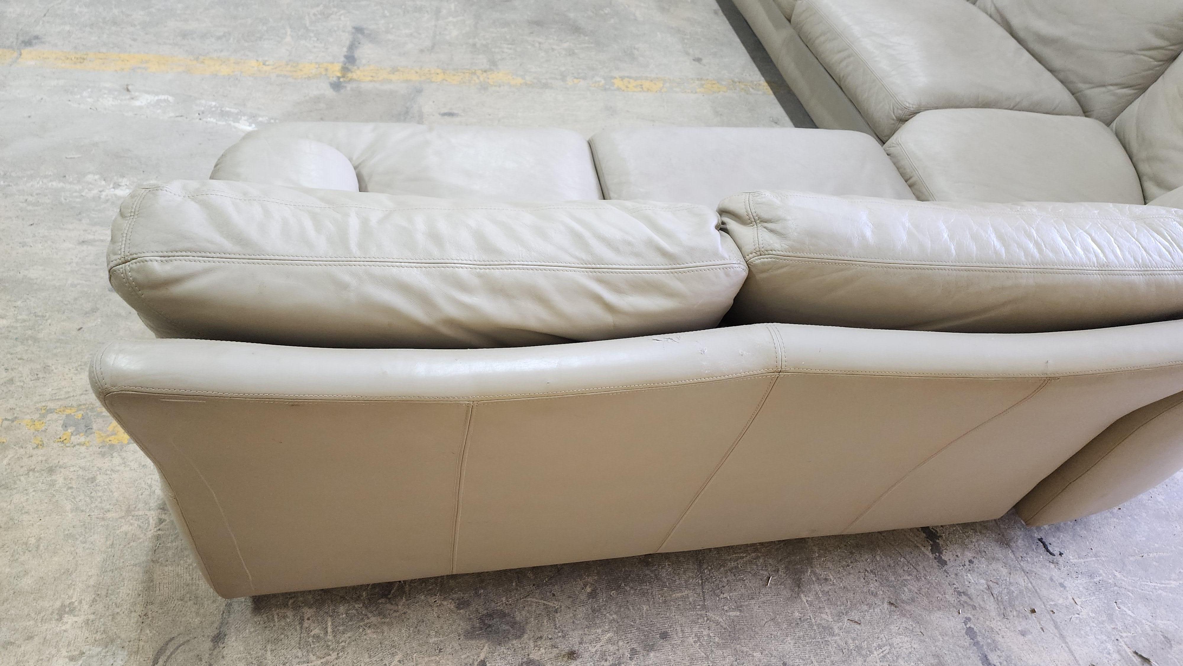 Leather Roche Bobois leather sectional For Sale