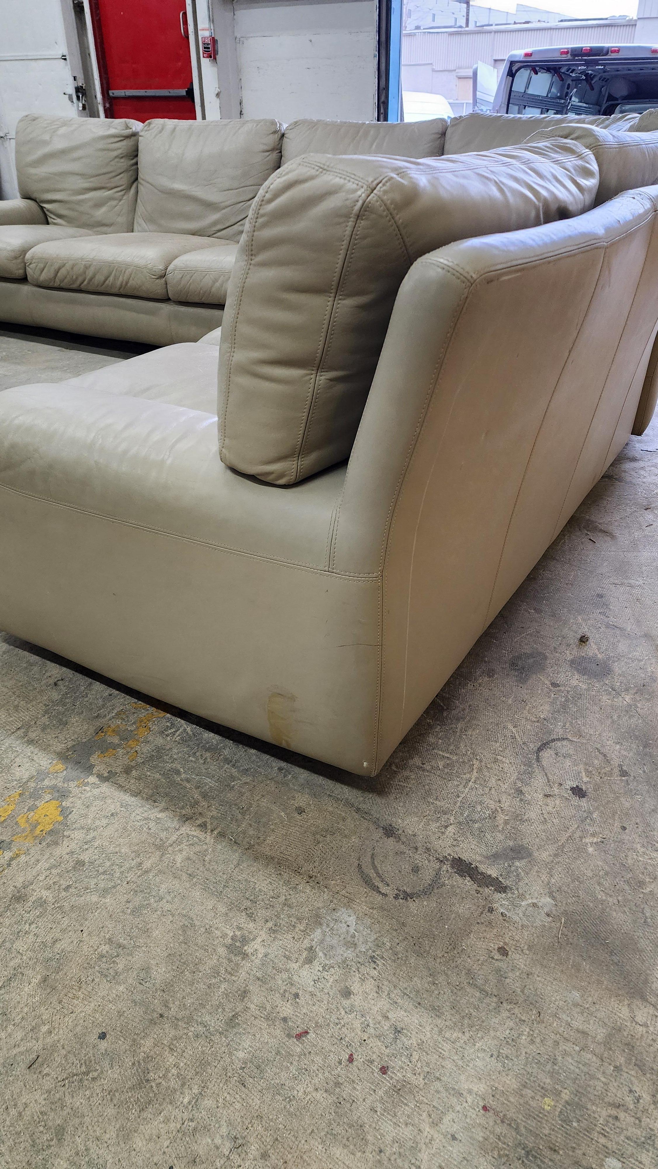 Roche Bobois leather sectional For Sale 1