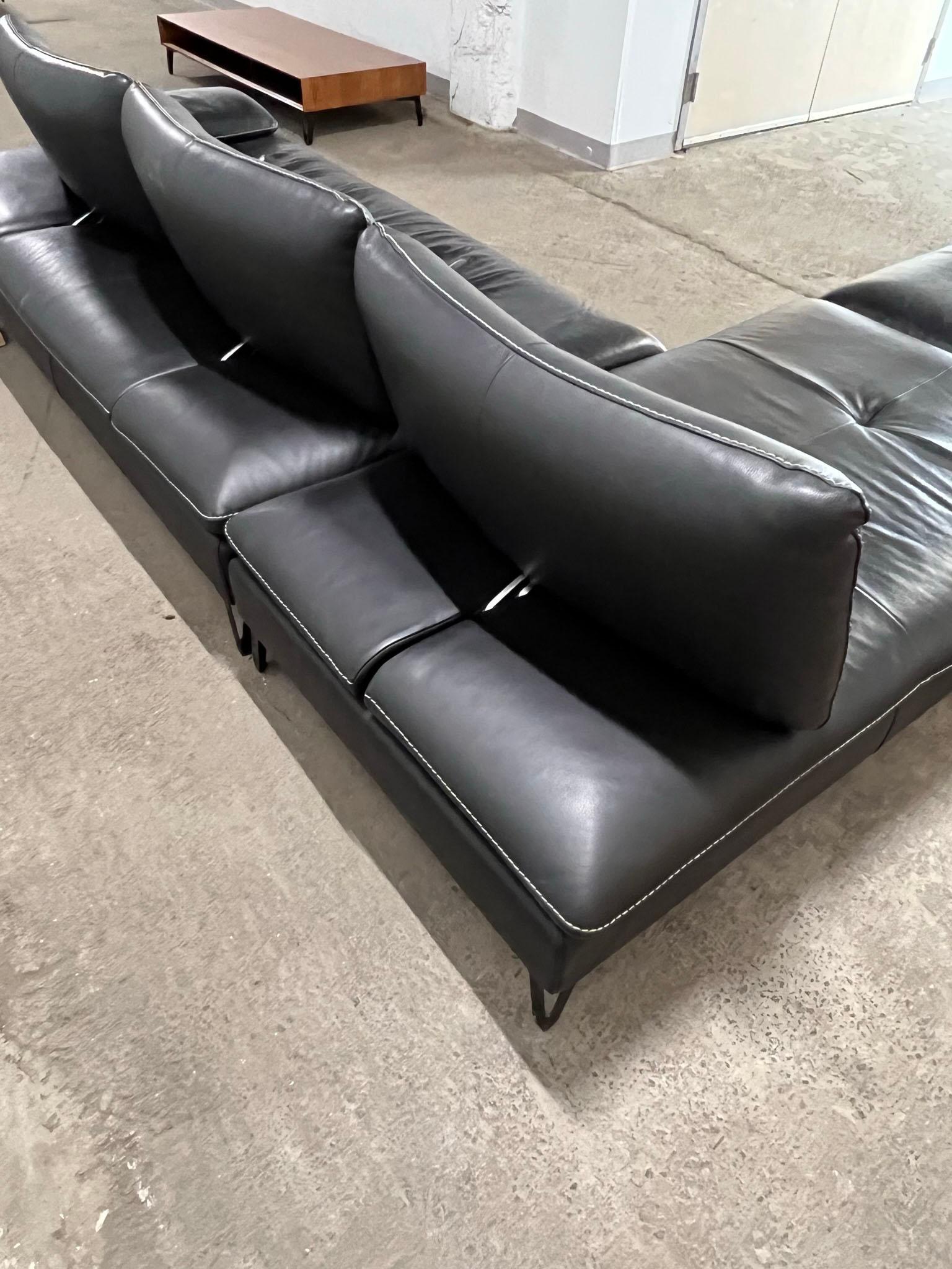 Roche Bobois Leather Sectional 