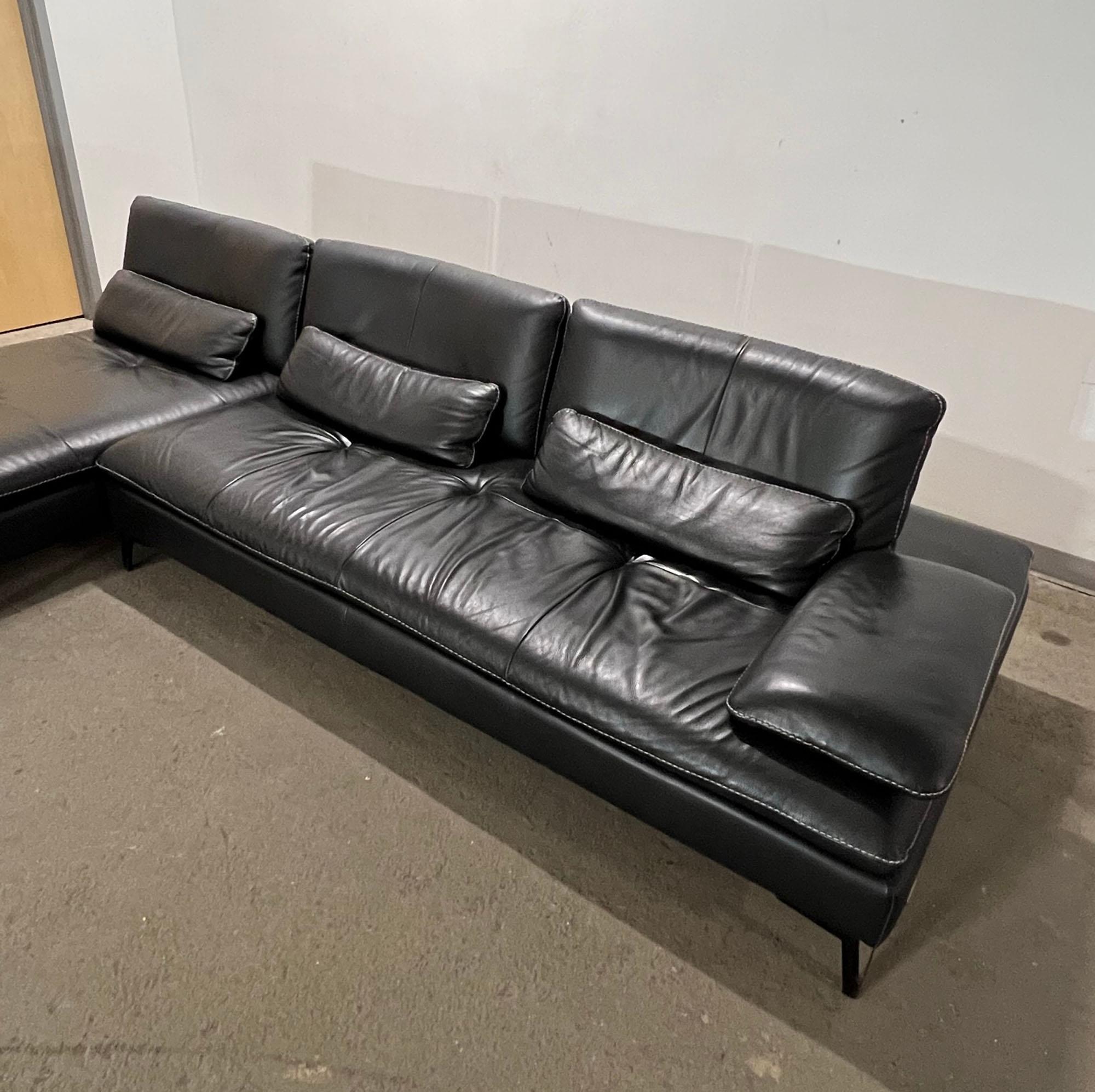 French Roche Bobois Leather Sectional 