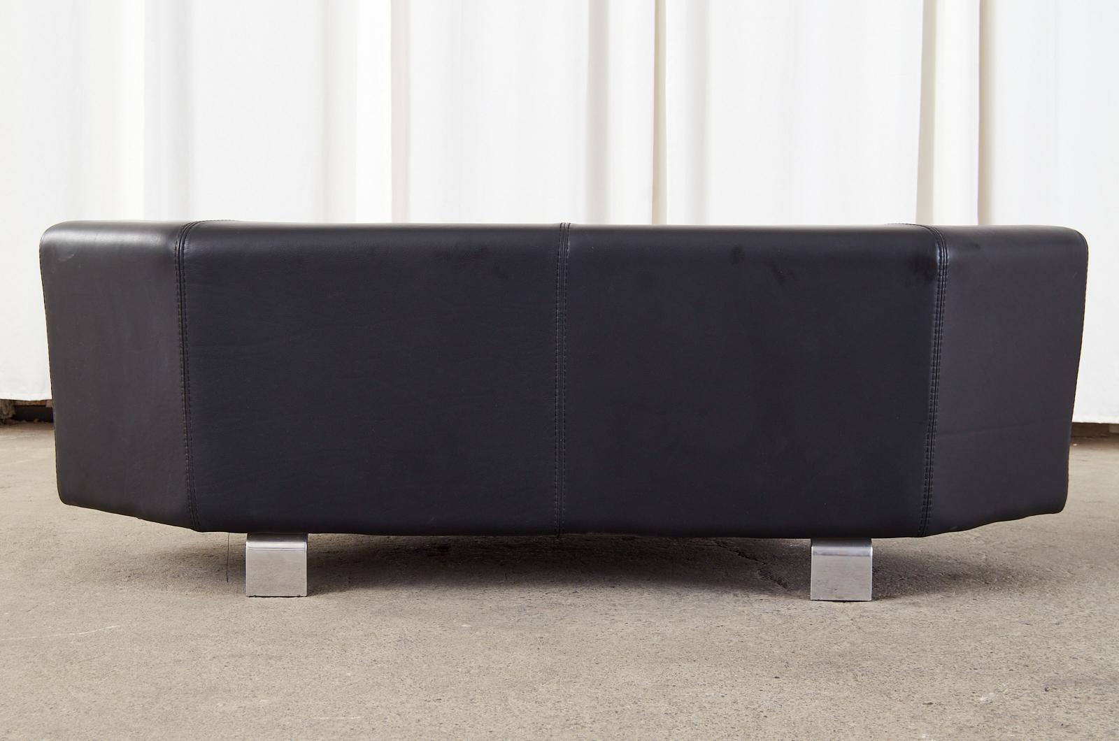 Roche Bobois Leather Sectional Sofa with Ottomans 11