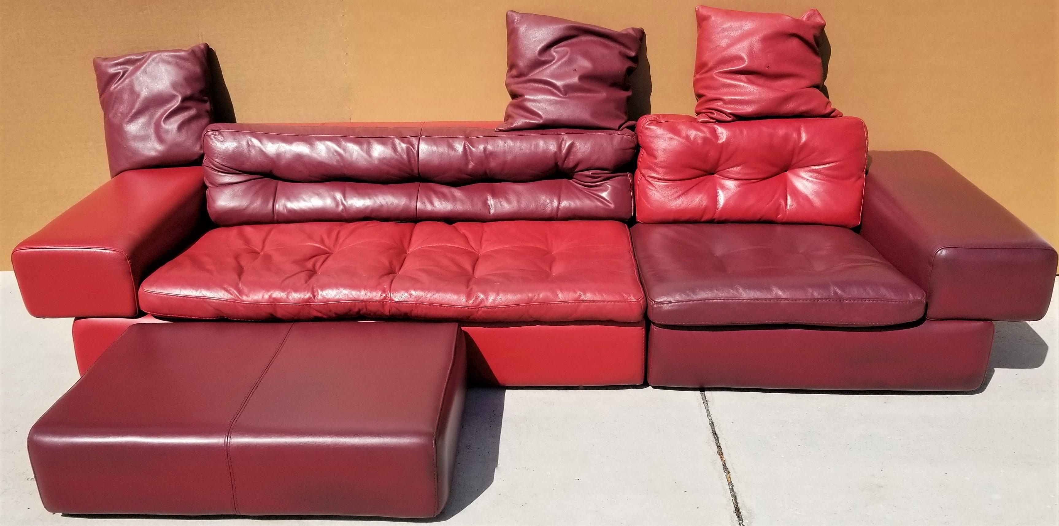 bobs furniture leather sectional