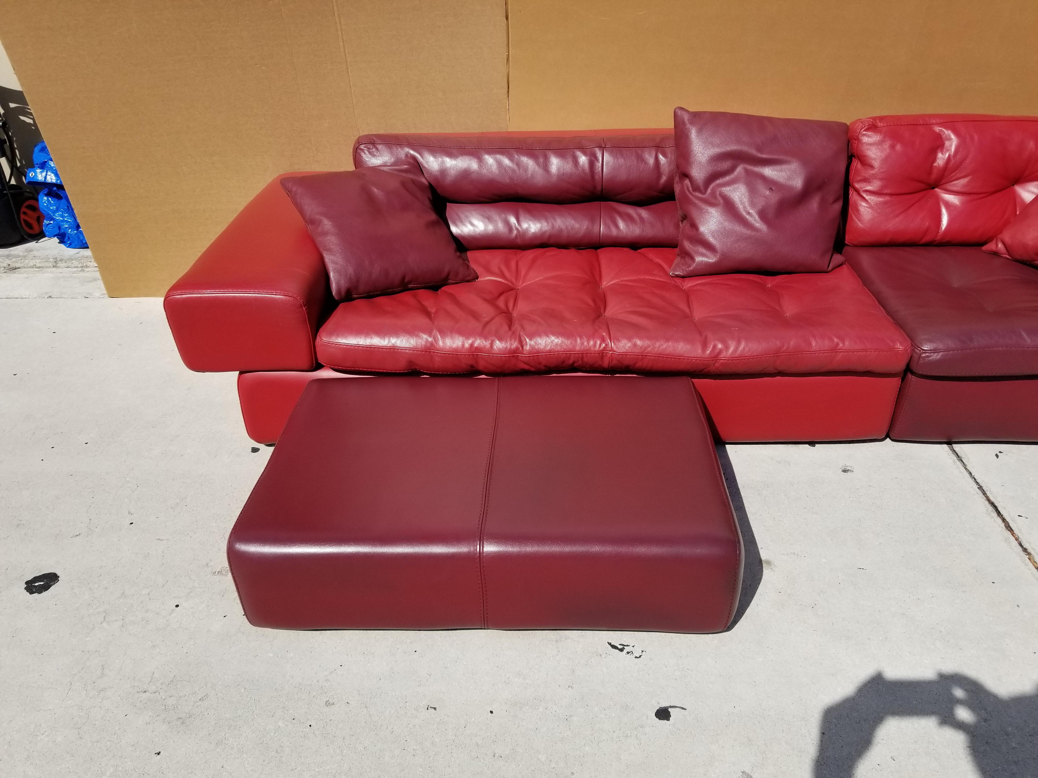 bobs furniture leather sofa