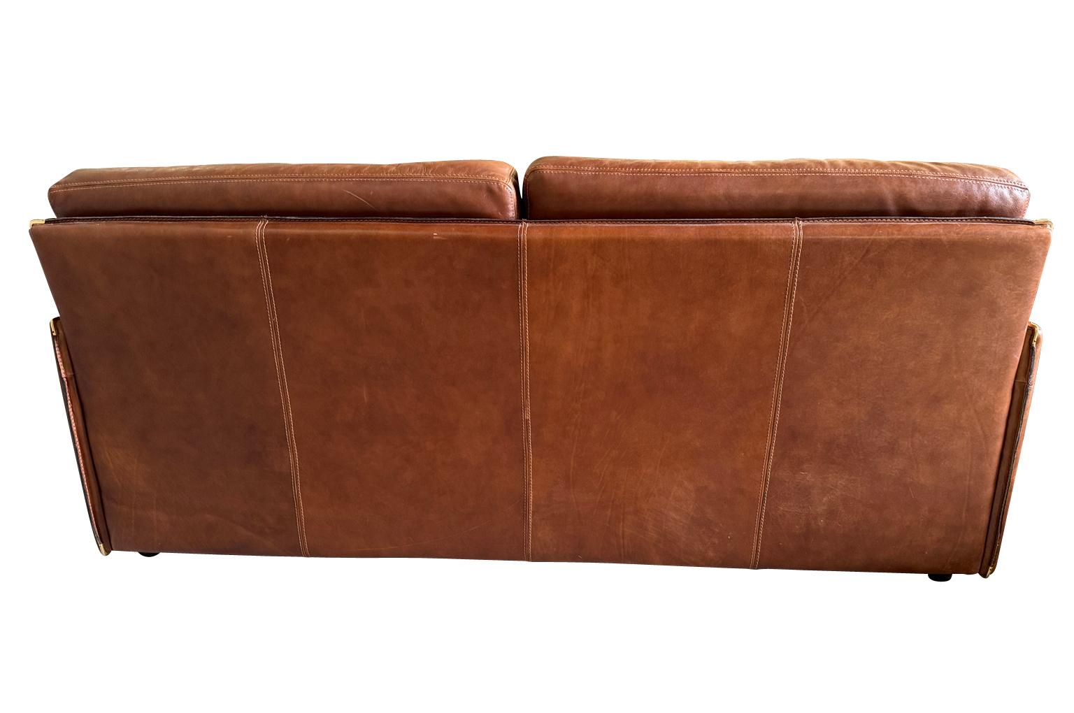 Canapé en cuir Roche Bobois Bon état - En vente à Round Top, TX