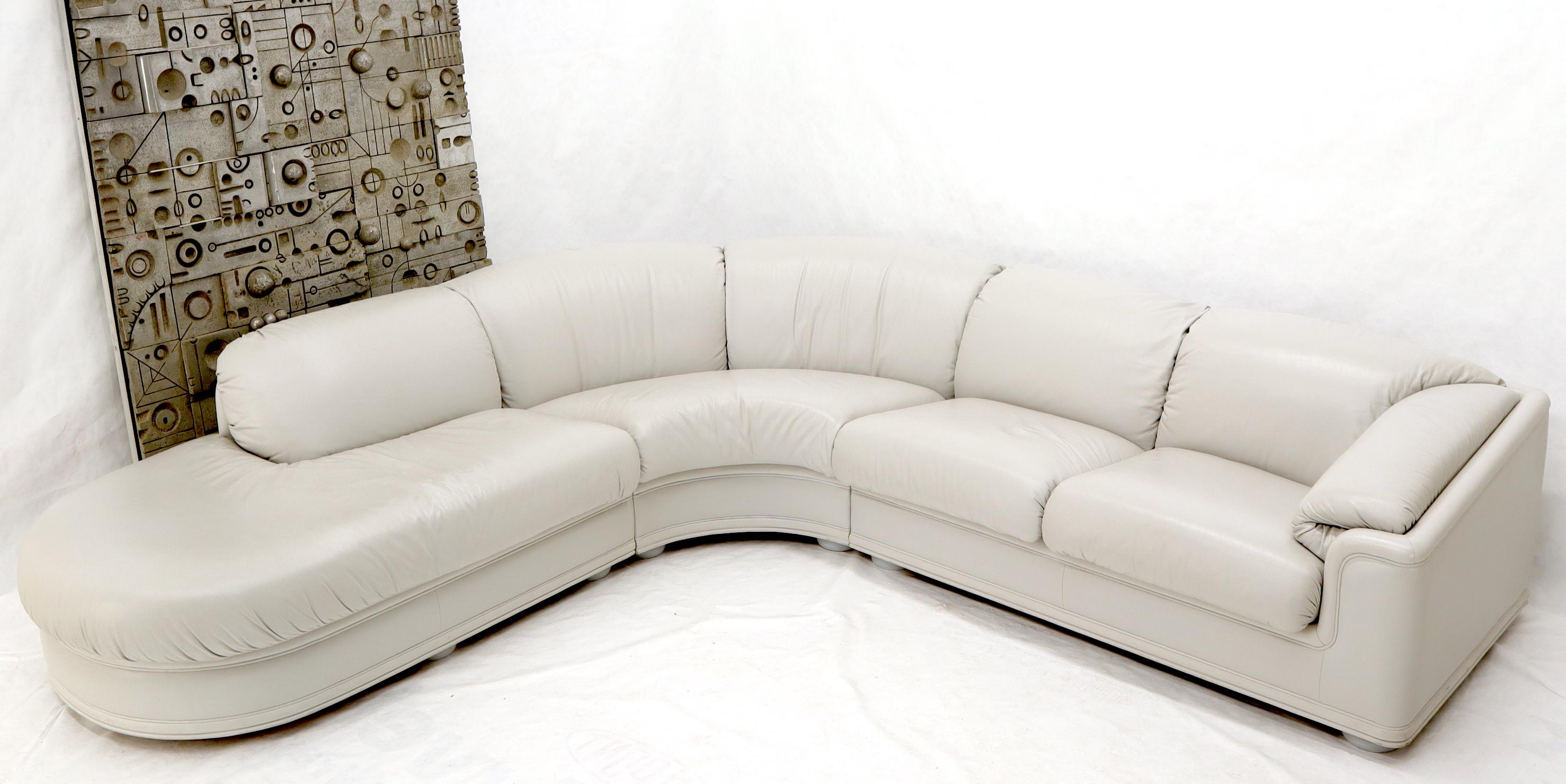 Mid-Century Modern Roche Bobois Living Room Set Sectional Corner Sofa Lounge Chair Ottoman