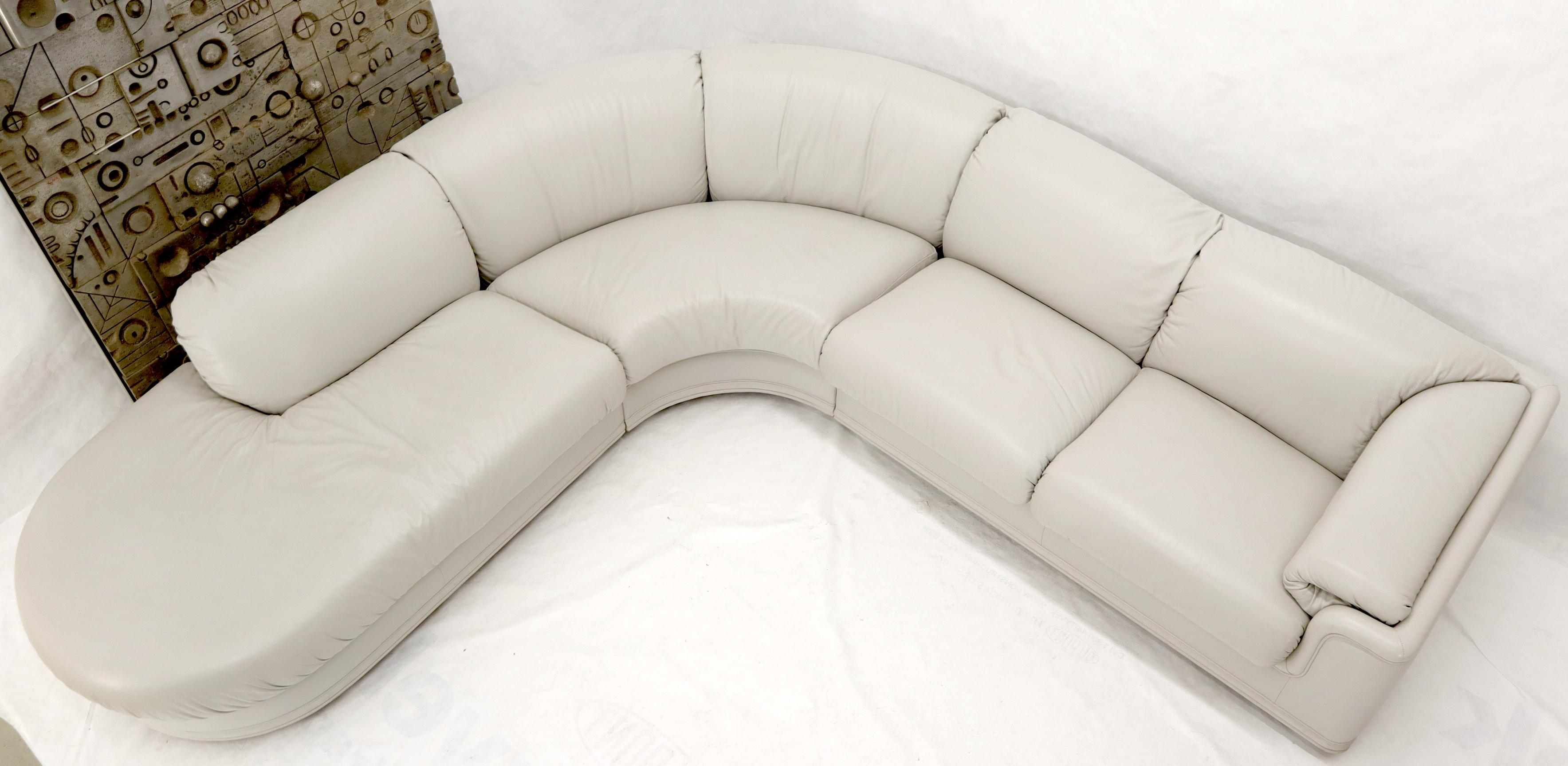 Italian Roche Bobois Living Room Set Sectional Corner Sofa Lounge Chair Ottoman
