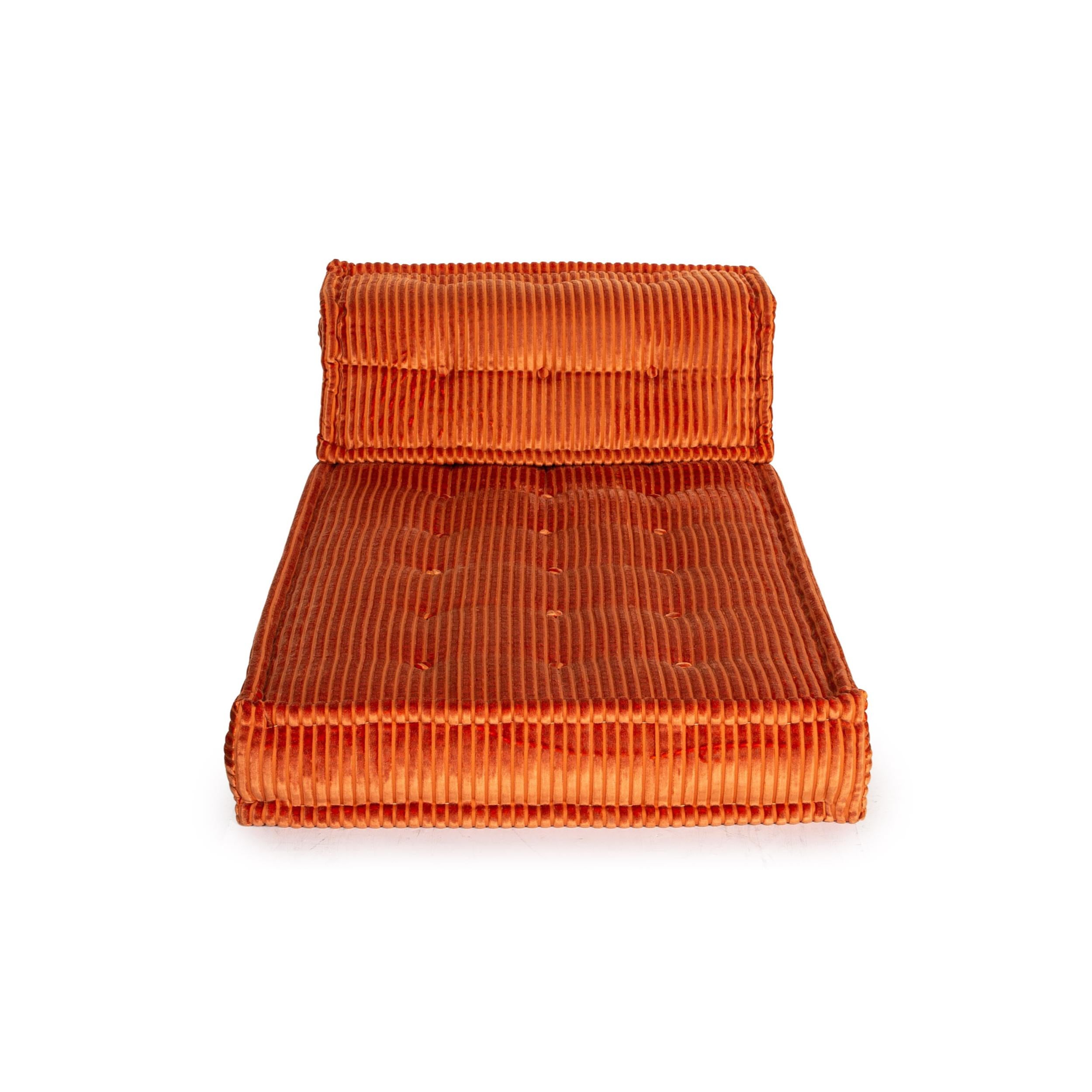 Contemporary Roche Bobois Mah Jong Fabric Lounger Orange