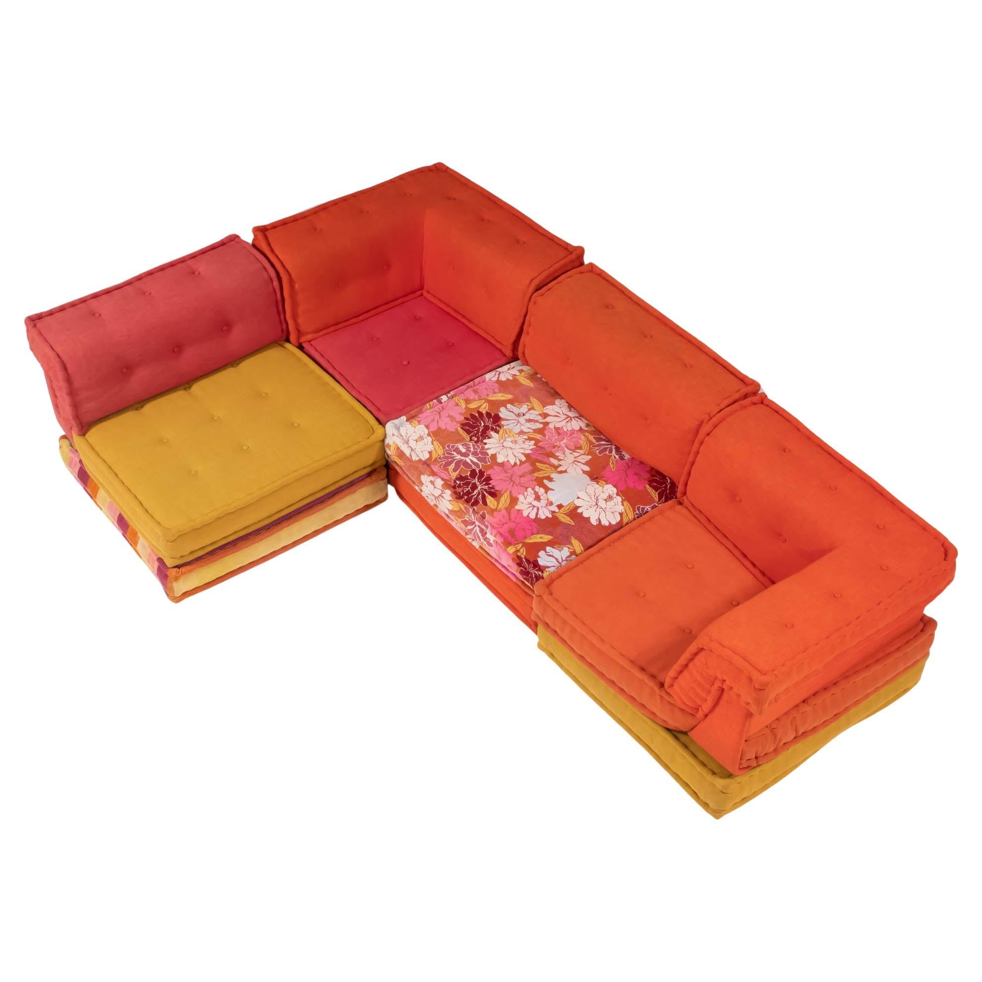 Roche Bobois Mah Jong Sectional Sofa in Custom Upholstery, Set of 12 For Sale