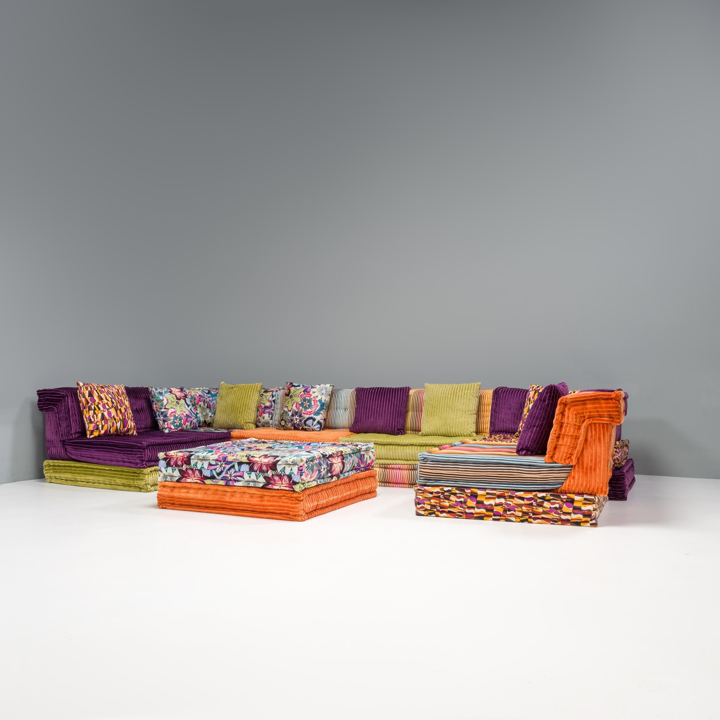 Originally designed by Hans Hopfer for Roche Bobois in 1971, the Mah Jong sofa has become a design classic.

Since its original conception, Roche Bobois has collaborated with a variety of design houses to upholster the sofa, bringing the design into