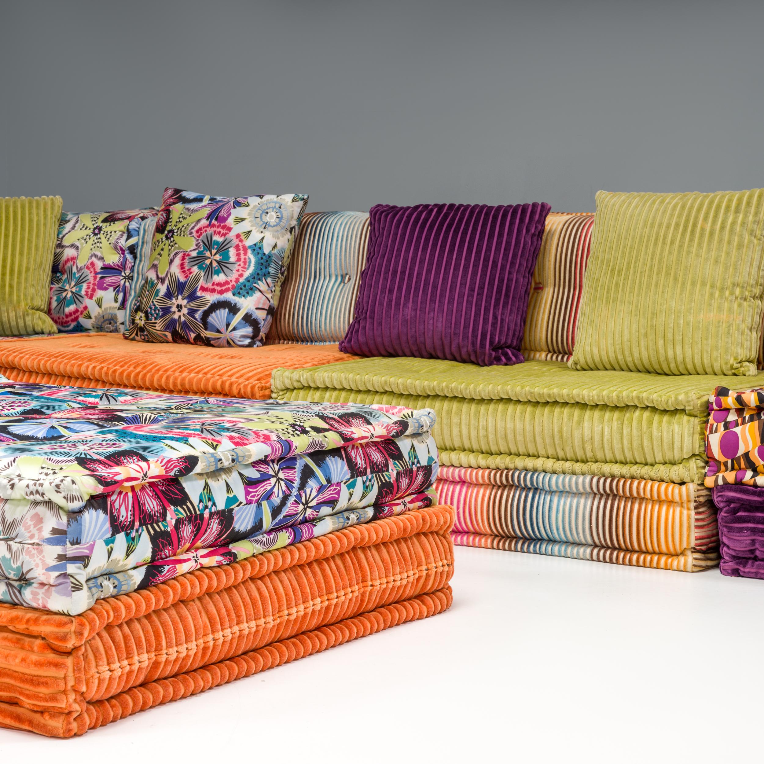 French Roche Bobois Mah Jong Sectional Sofa in Custom Upholstery, Set of Twenty
