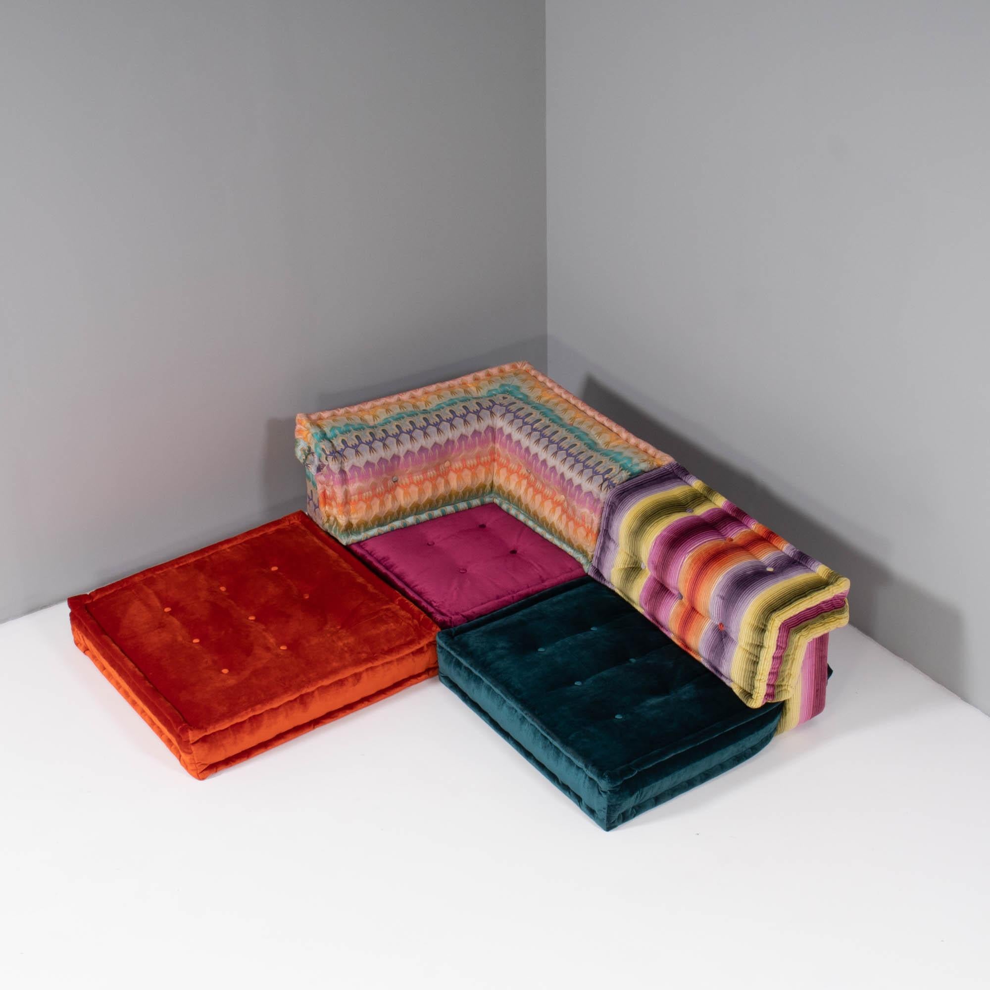 Originally designed by Hans Hopfer for Roche Bobois in 1971, the Mah Jong sofa has become a design classic.

Since its original conception, Roche Bobois has collaborated with a variety of design houses to upholster the sofa.

Comprising of five