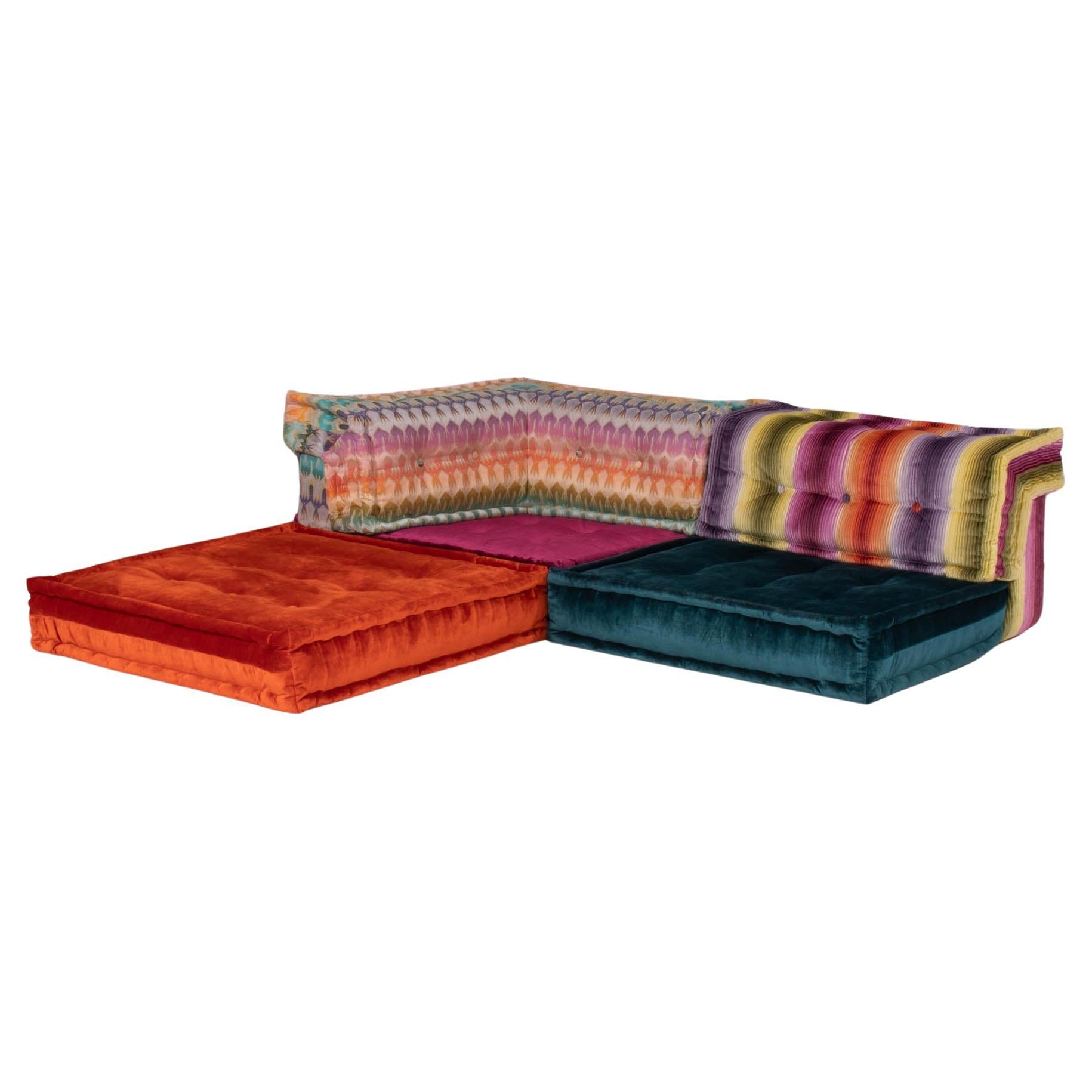Roche Bobois Mah Jong Sectional Sofa in Custom Upholstery, Set of 5 For Sale