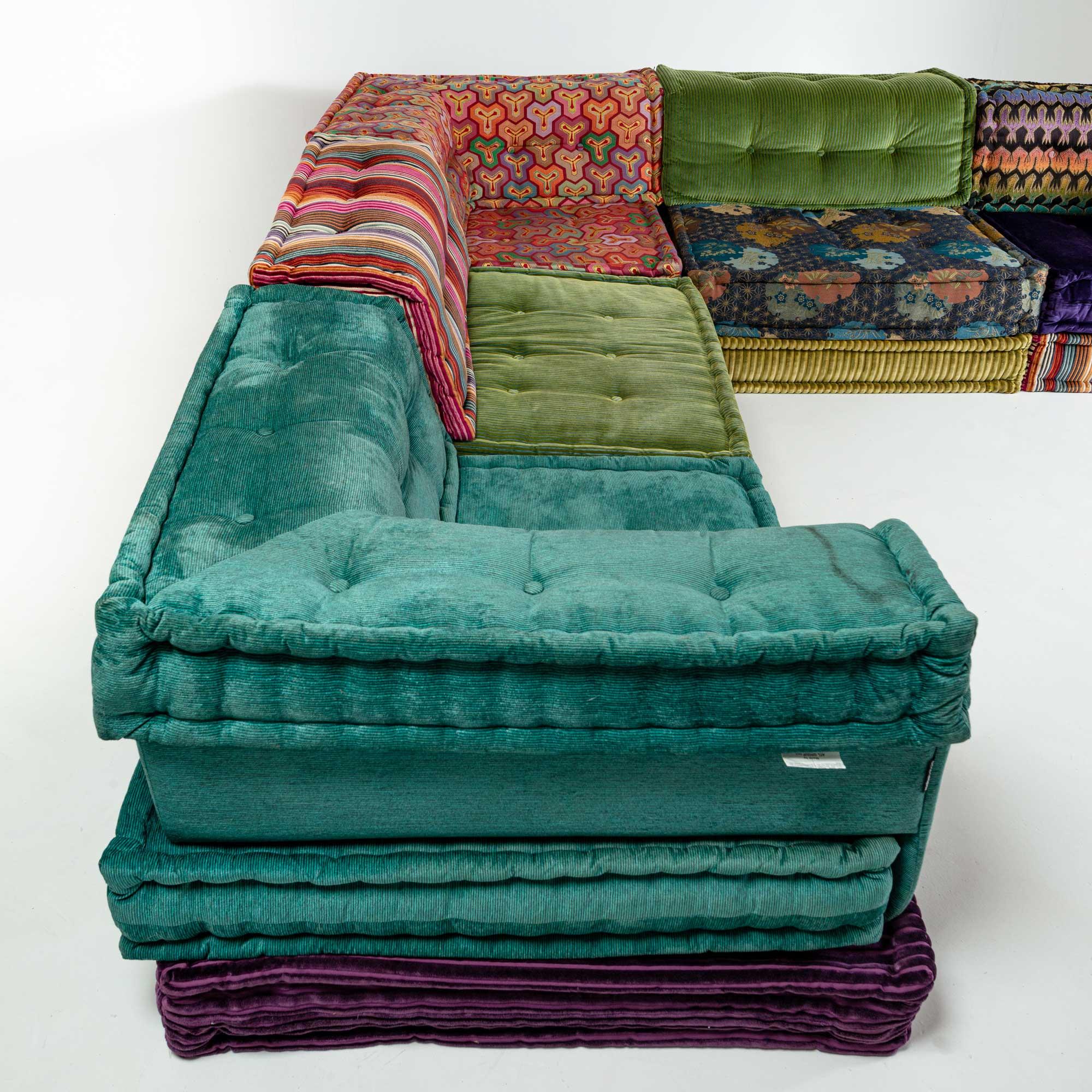 French Roche Bobois Mah-Jong Sectional Sofa Missoni Fabric