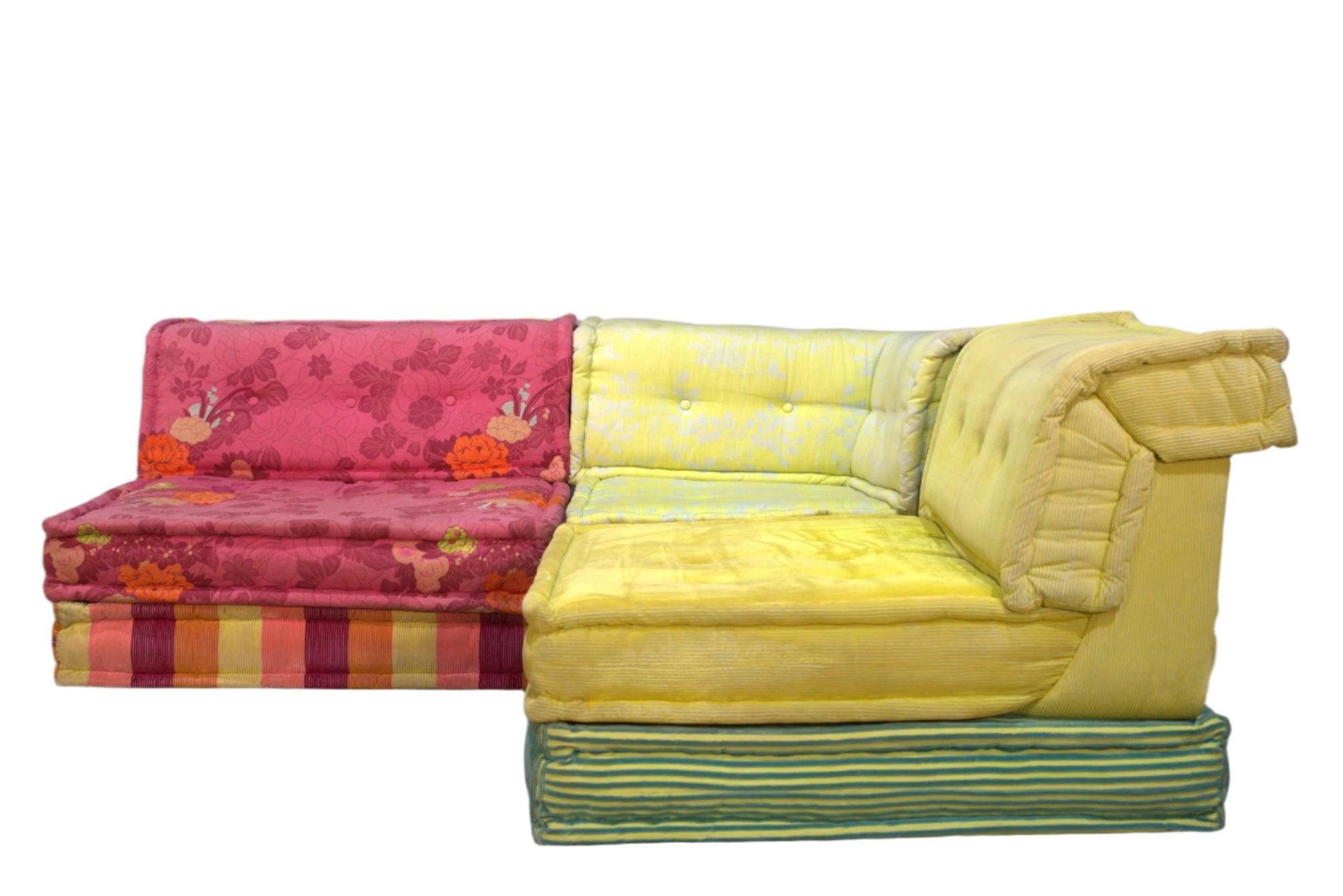 Mid-Century Modern Roche Bobois Mah Jong Sectional Sofa, Set of Six