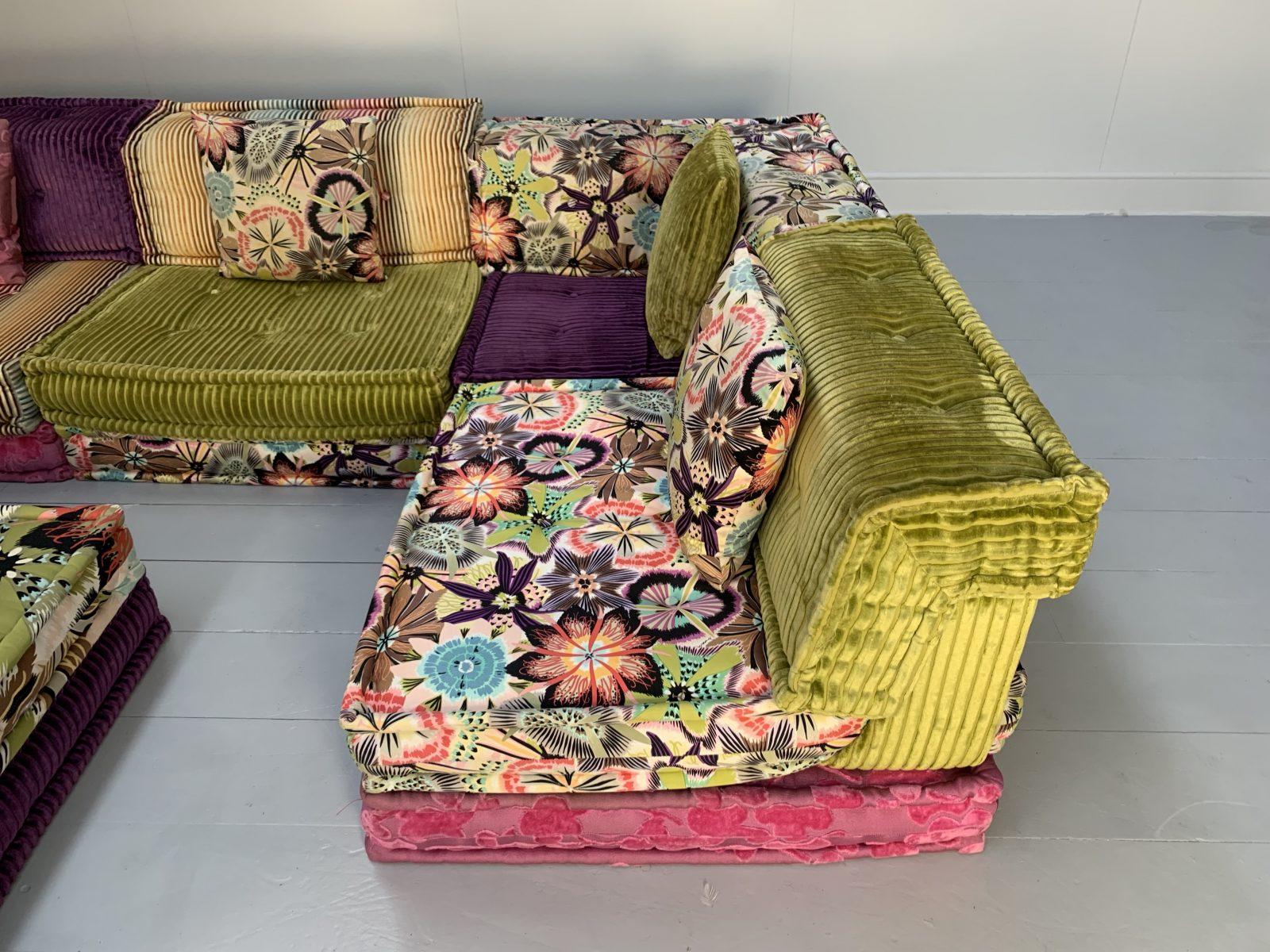 Contemporary Roche Bobois “Mah Jong” Sofa in Missoni & Lelievre Fabric