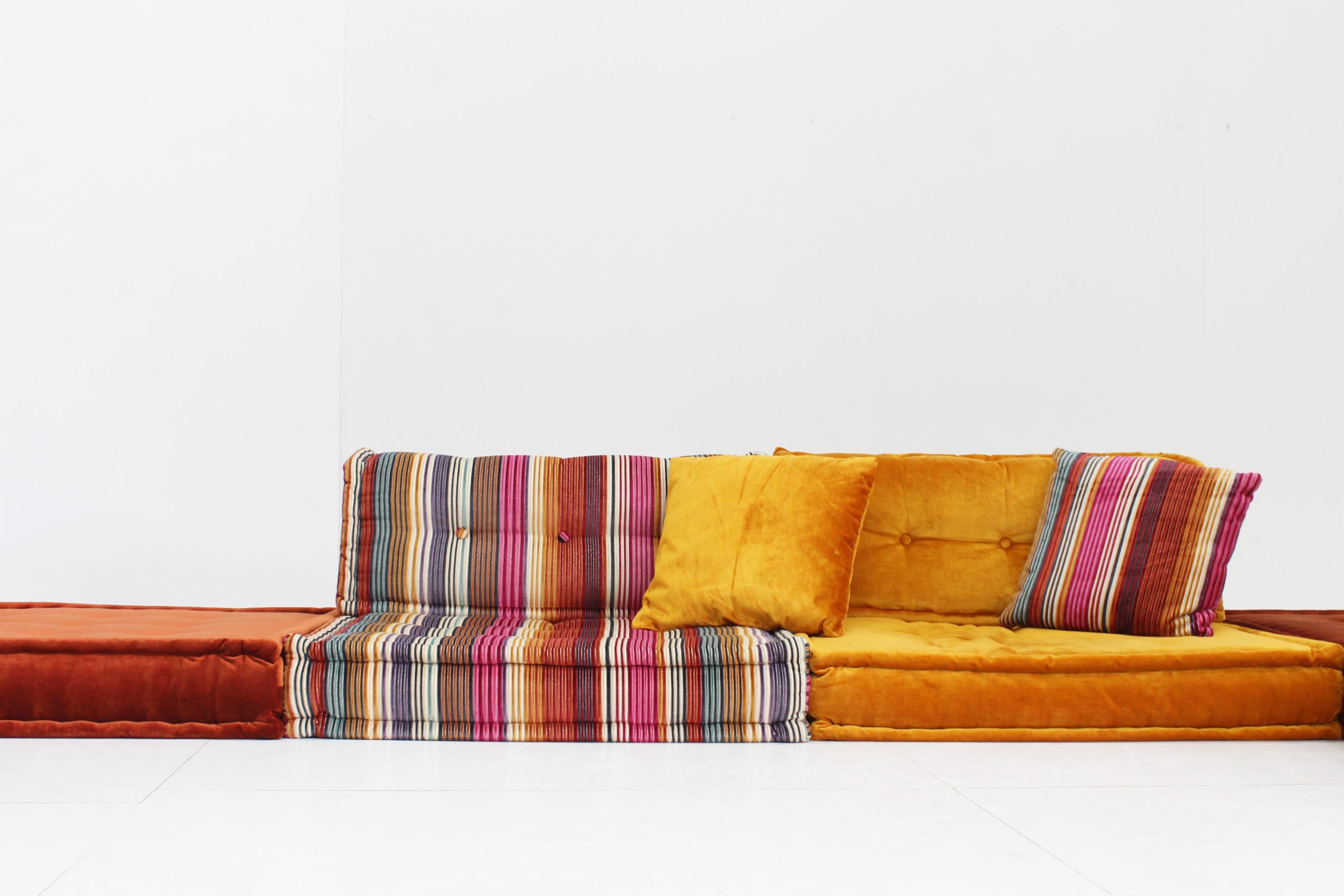 Roche Bobois Mah Jong sofa Missoni design by Hans Hopfer For Sale 6