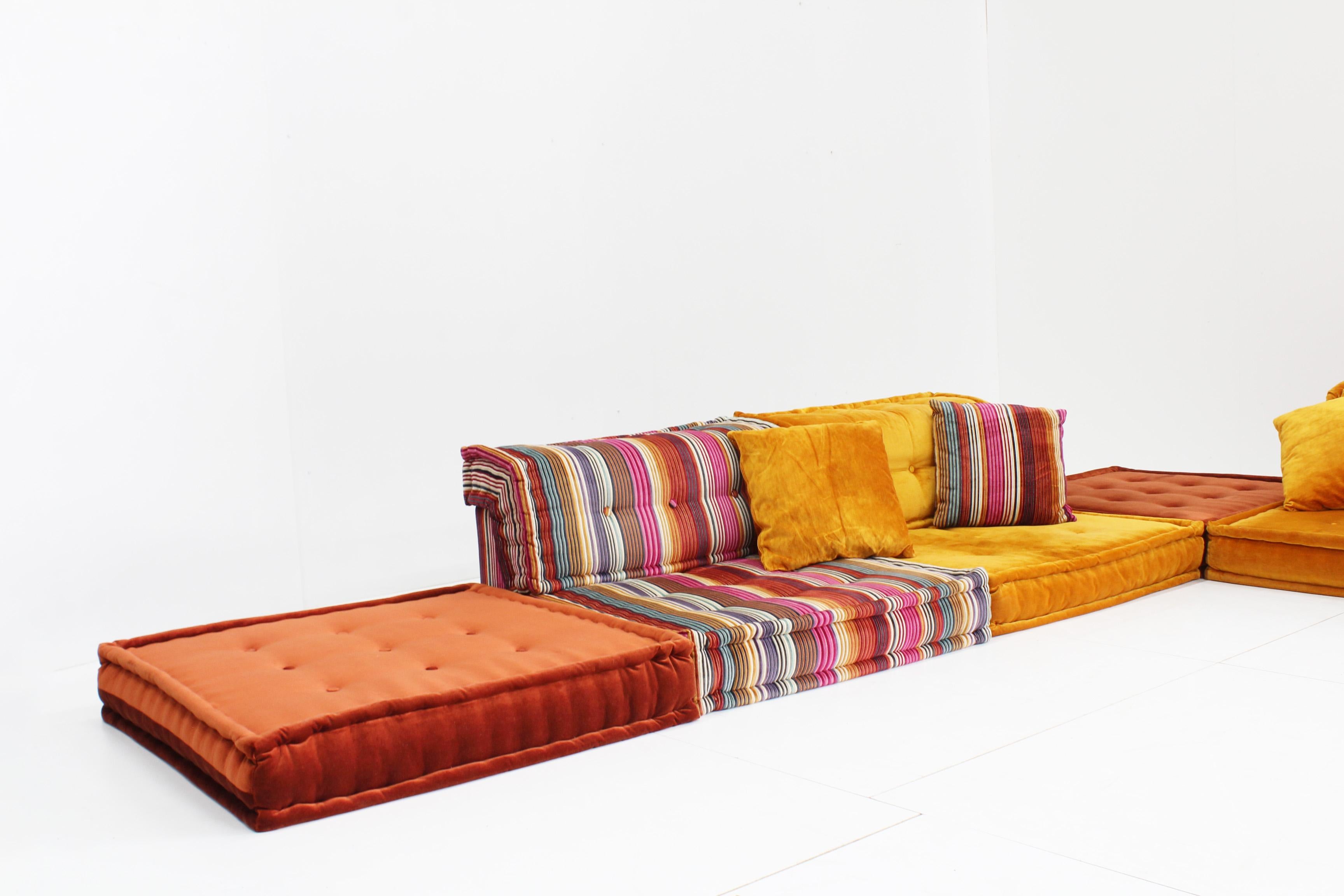 Roche Bobois Mah Jong sofa Missoni design by Hans Hopfer For Sale 7