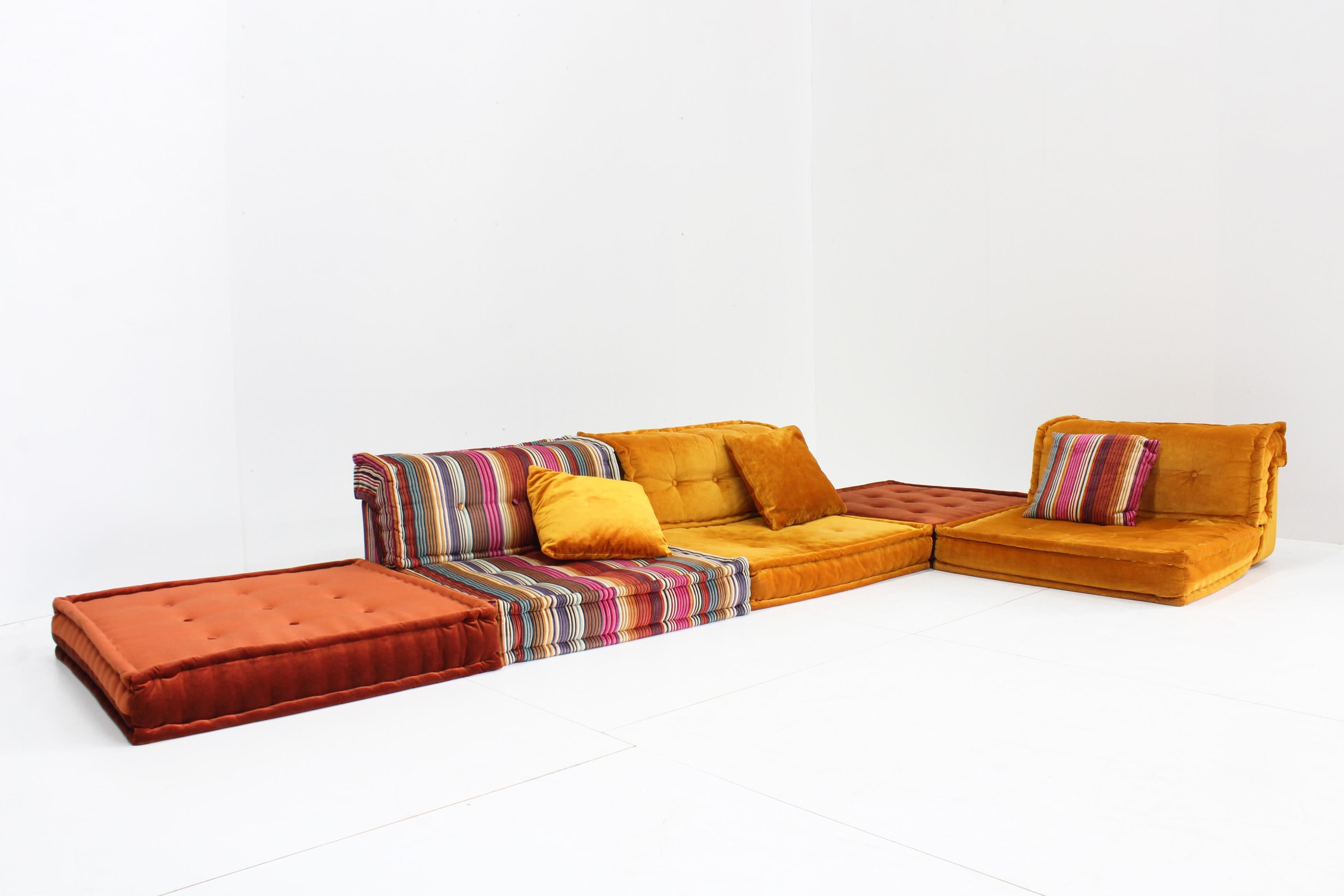 Roche Bobois Mah Jong sofa Missoni design by Hans Hopfer For Sale 8