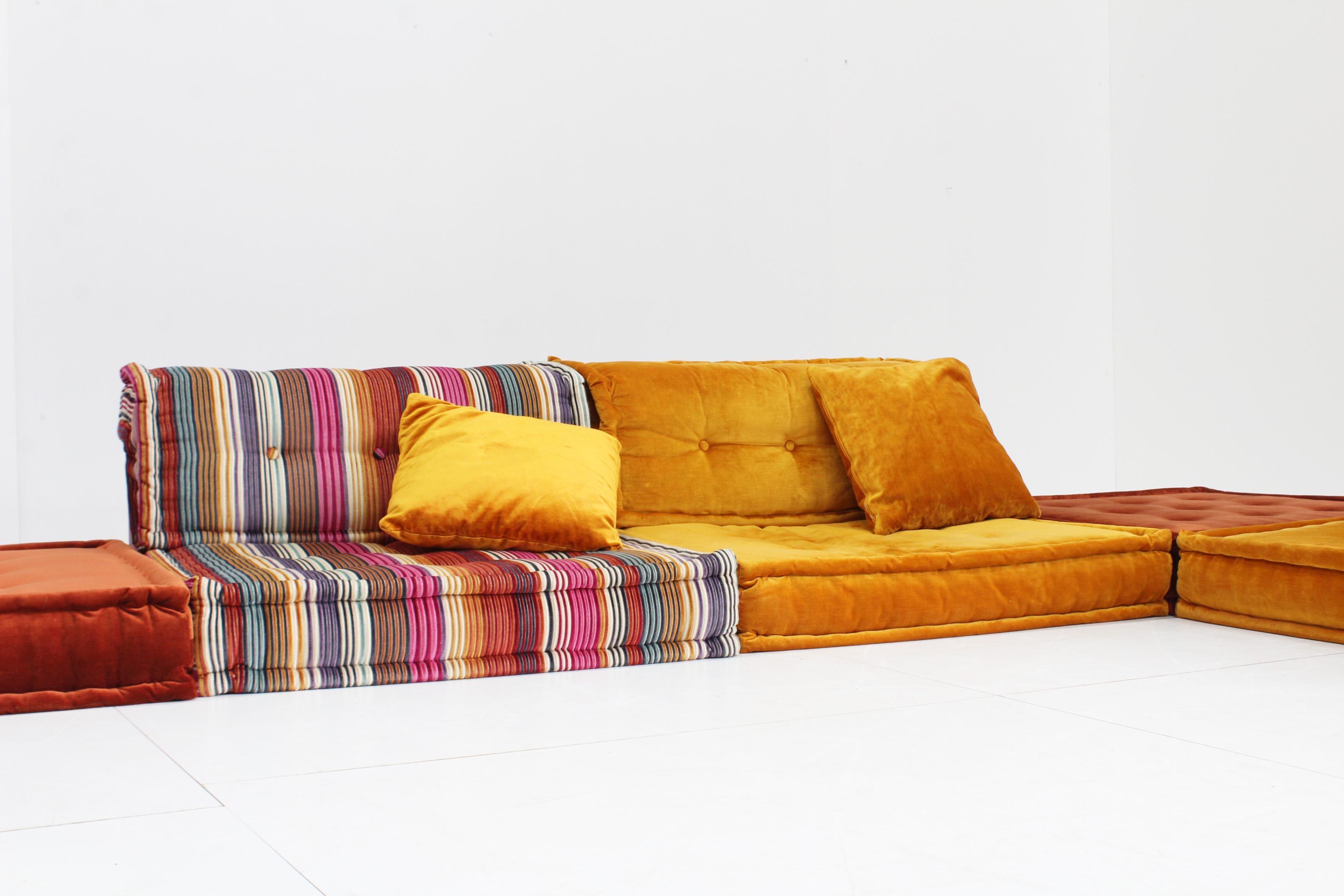 Roche Bobois Mah Jong sofa Missoni design by Hans Hopfer For Sale 11