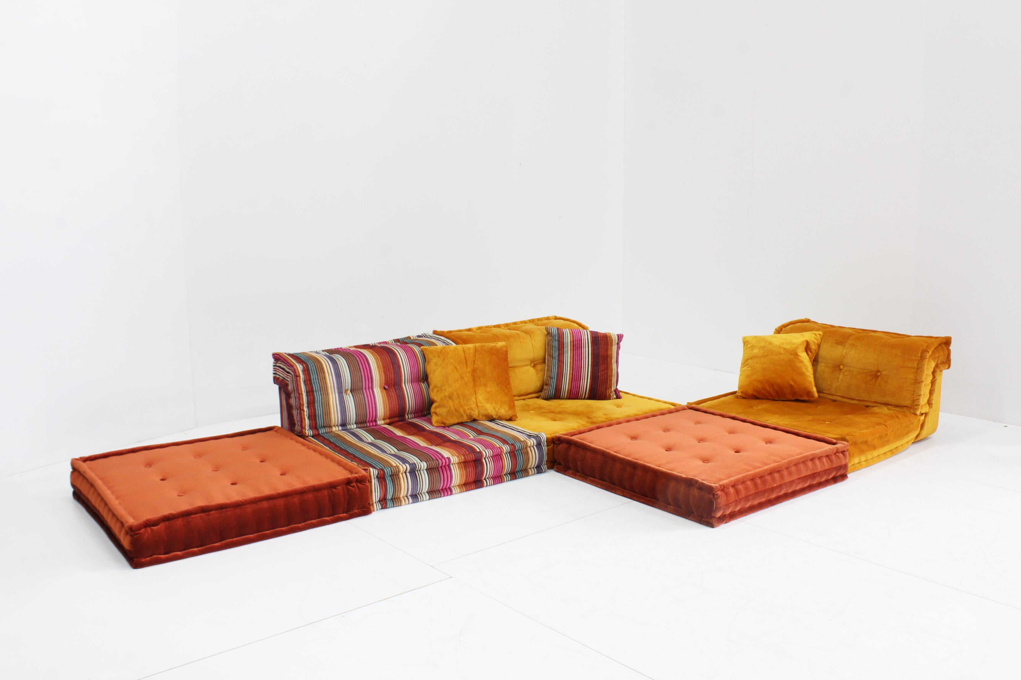 Fabric Roche Bobois Mah Jong sofa Missoni design by Hans Hopfer For Sale