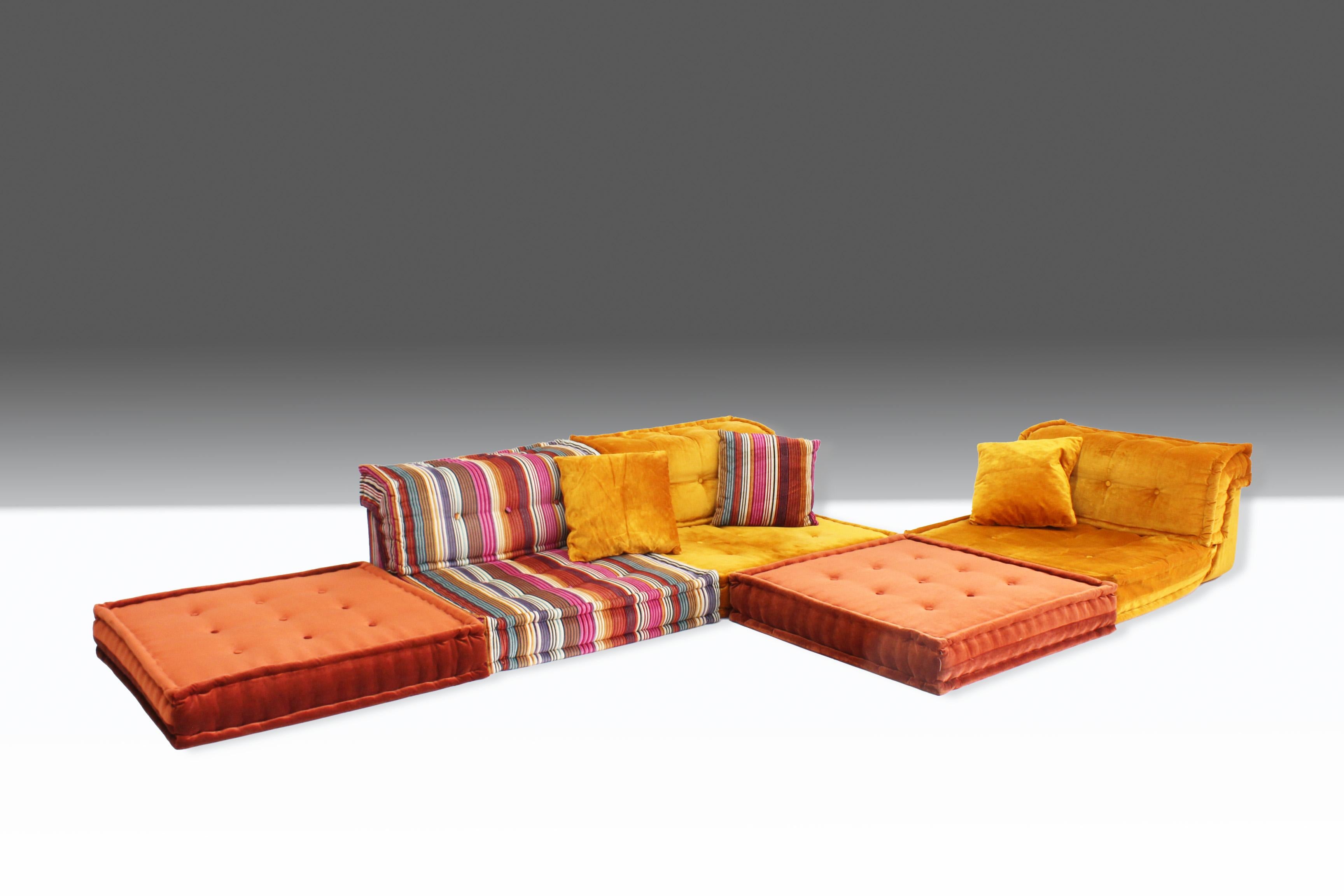 Late 20th Century Roche Bobois Mah Jong sofa Missoni design by Hans Hopfer