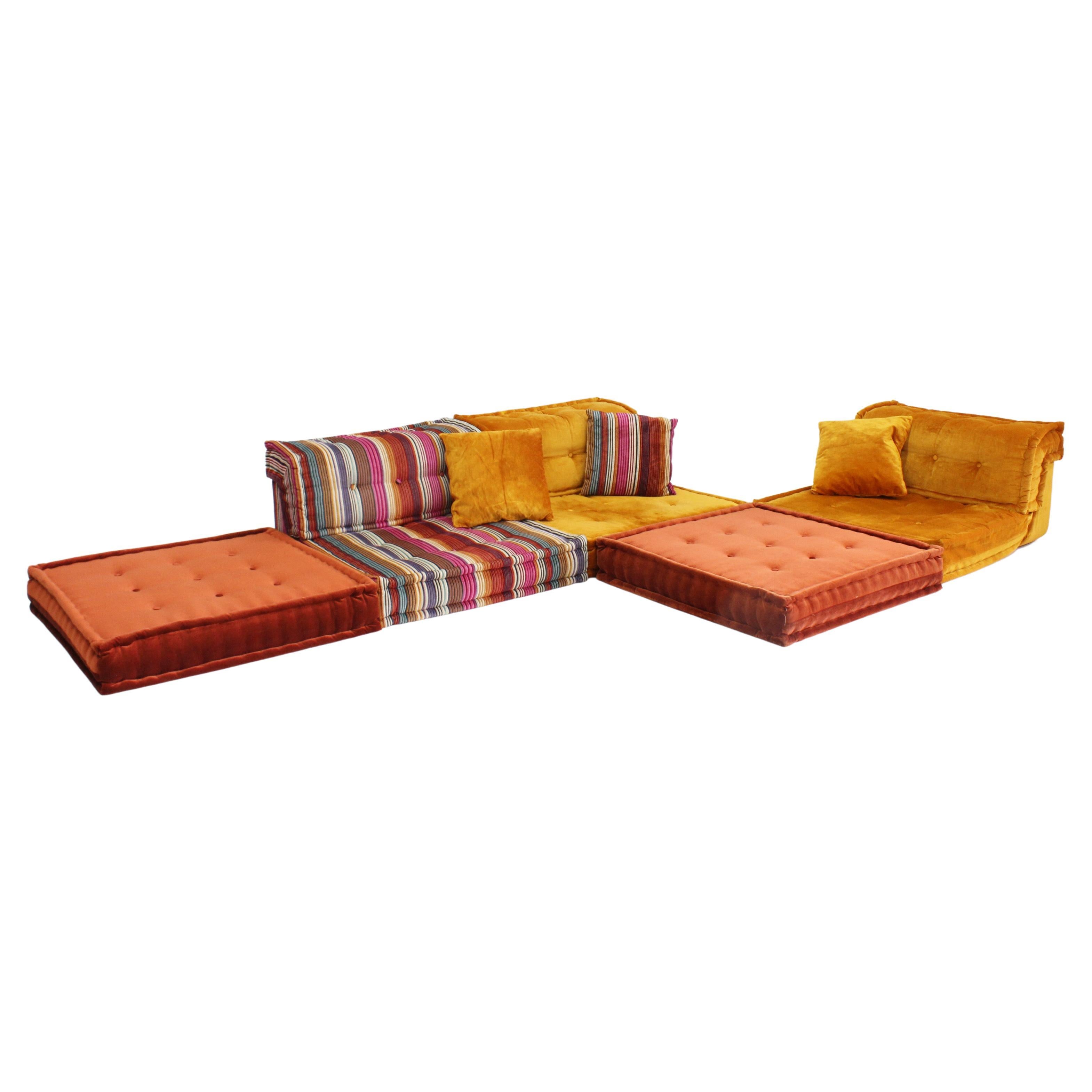 Roche Bobois Mah Jong sofa Missoni design by Hans Hopfer For Sale