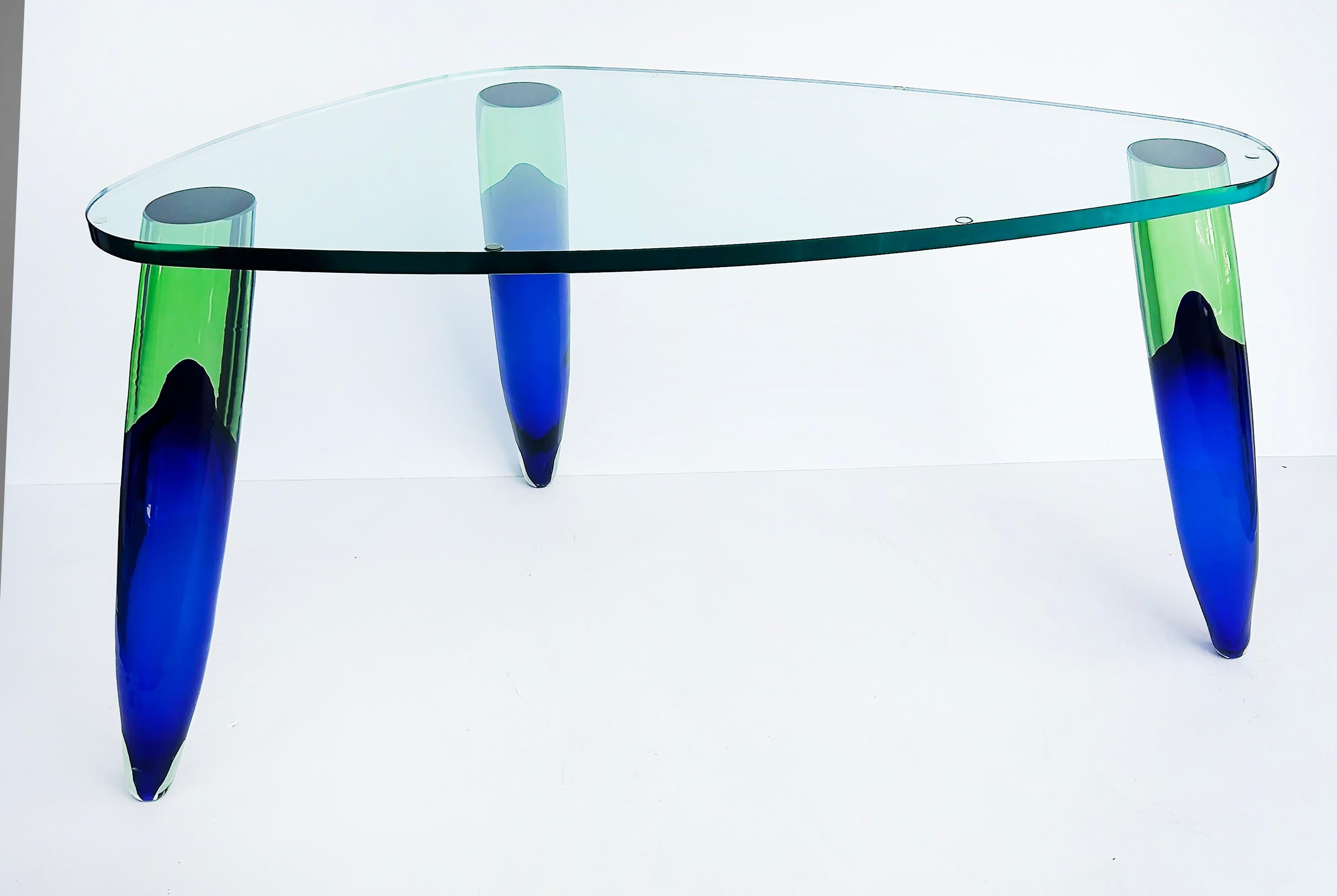Tavolo da pranzo in vetro di Murano di Roche Bobois Maurice Barilone, firmato Parigi In condizioni buone in vendita a Miami, FL