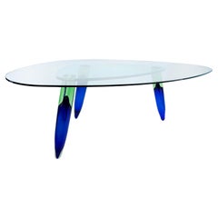 Roche Bobois Maurice Barilone Murano Glass Dining Table, Paris Signed
