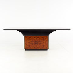 Roche Bobois Mid Century Burlwood Dining Table