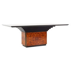 Roche Bobois Mid Century Burlwood Dining Table