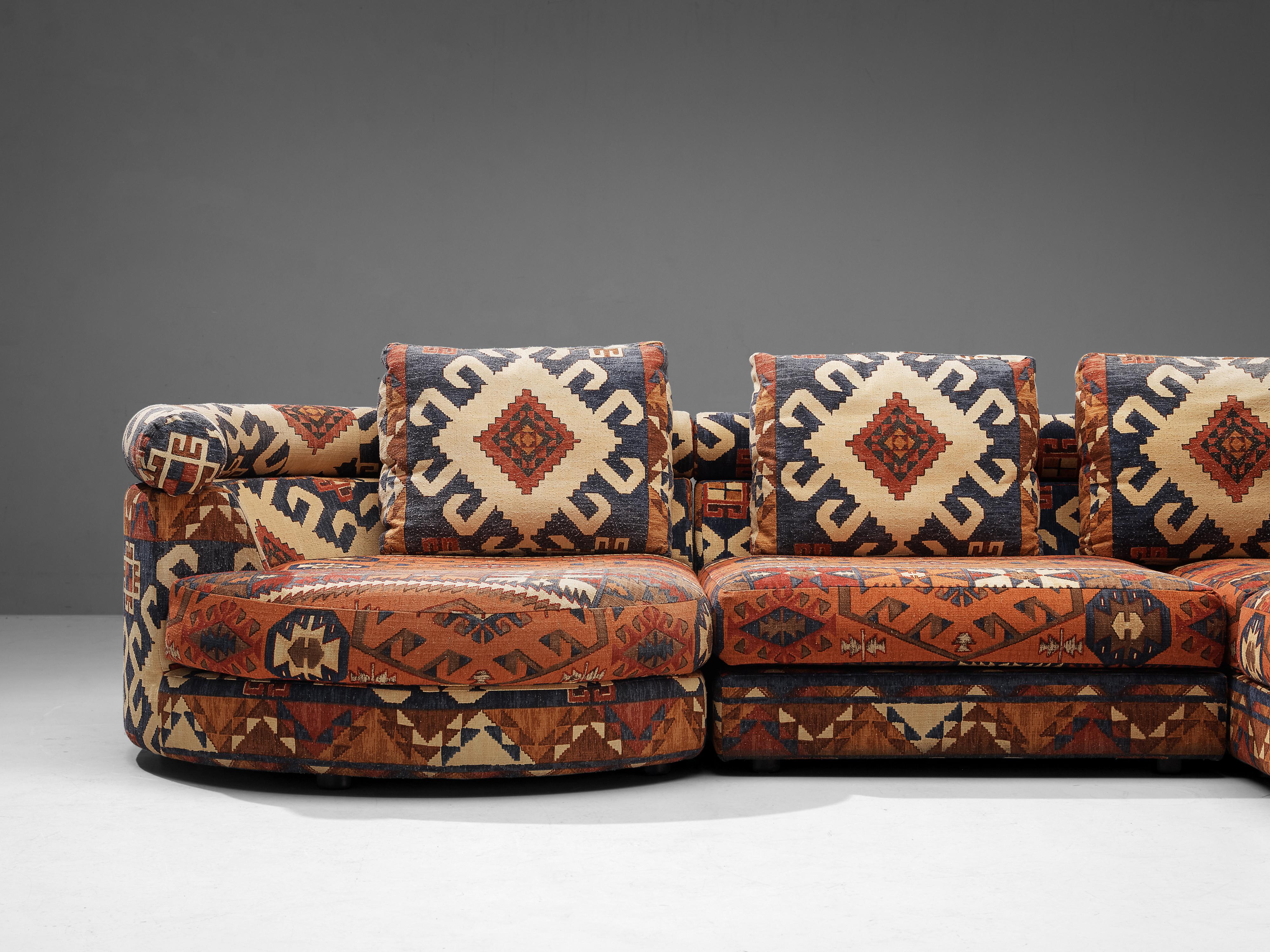 Roche Bobois Modular Corner Sofa in Patterned Upholstery 2