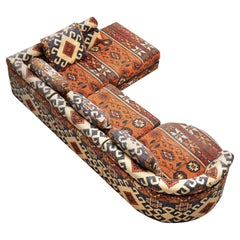 Roche Bobois Modular Corner Sofa in Patterned Upholstery