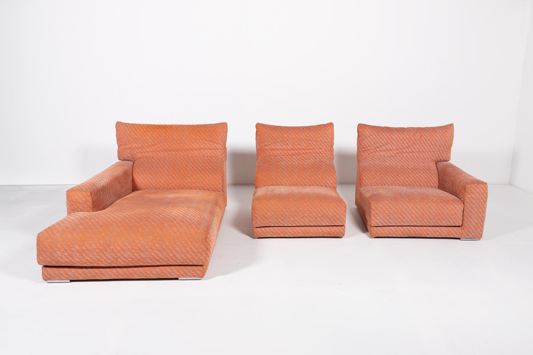 Italian Roche Bobois modular lounge seats/sofa For Sale