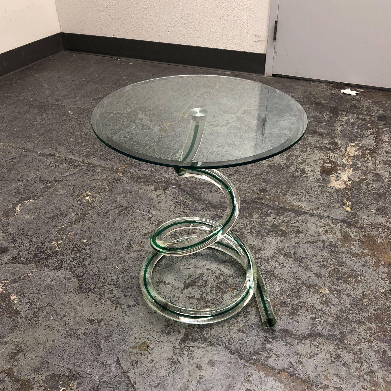 Roche Bobois Murano Glass Ghibli Side Table In Good Condition In San Francisco, CA