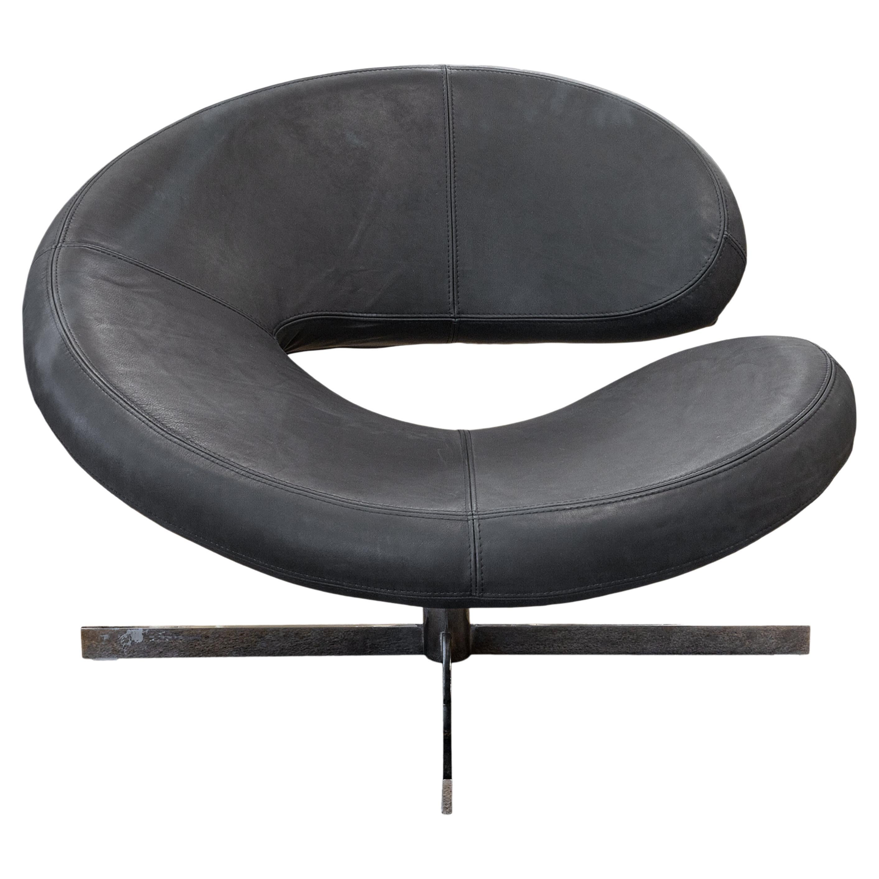Roche Bobois Nuage 2 by Tapinassi and Manzoni Chrome and Leather Accent Chair For Sale