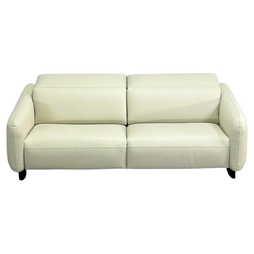 Roche Bobois Opale Leather Sofa by Maurizio Manzoni