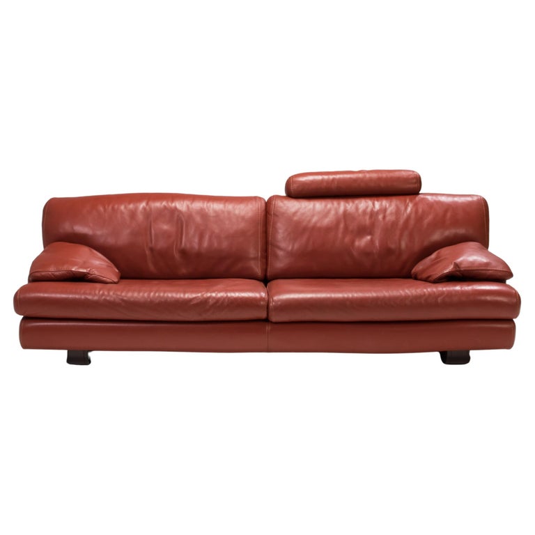 Roche Bobois Ox Blood Red Leather Three, Second Hand Roche Bobois Furniture