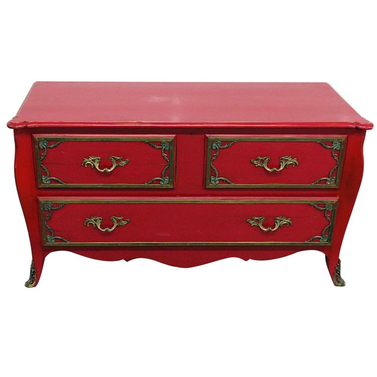 Roche Bobois Paint Decorated Commode at 1stDibs