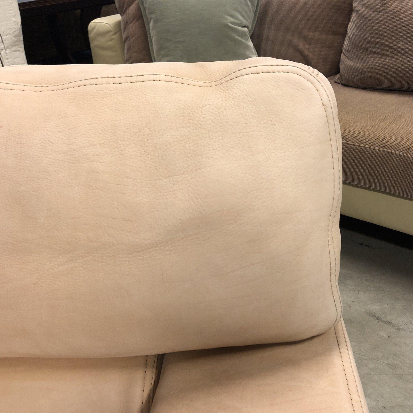 Contemporary Roche Bobois Particuliere Leather Loveseat For Sale
