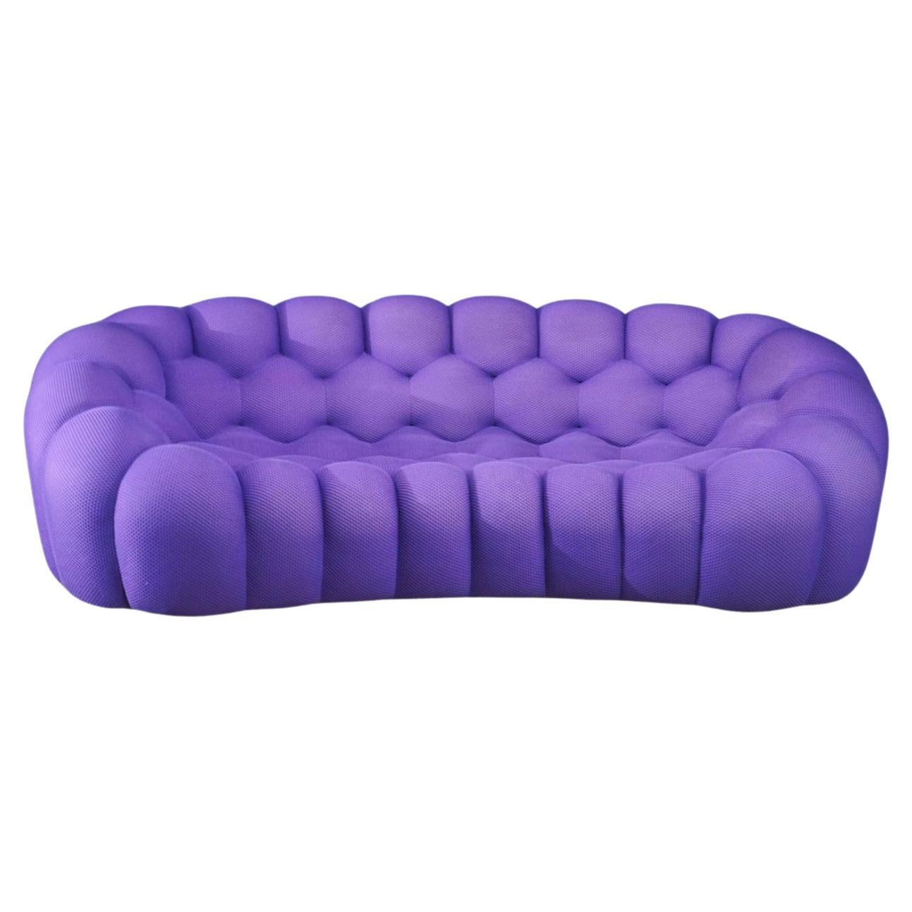 Roche Bobois Purple Bubble Sofa by Sacha Lakic