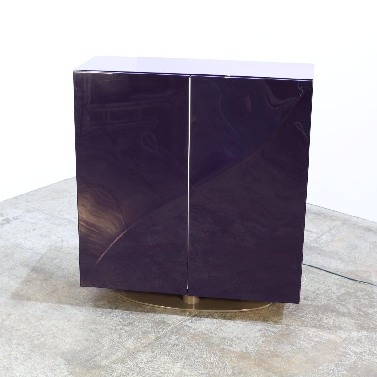 Roche Bobois Purple Wave Bar Cabinet In Good Condition For Sale In Basildon, London