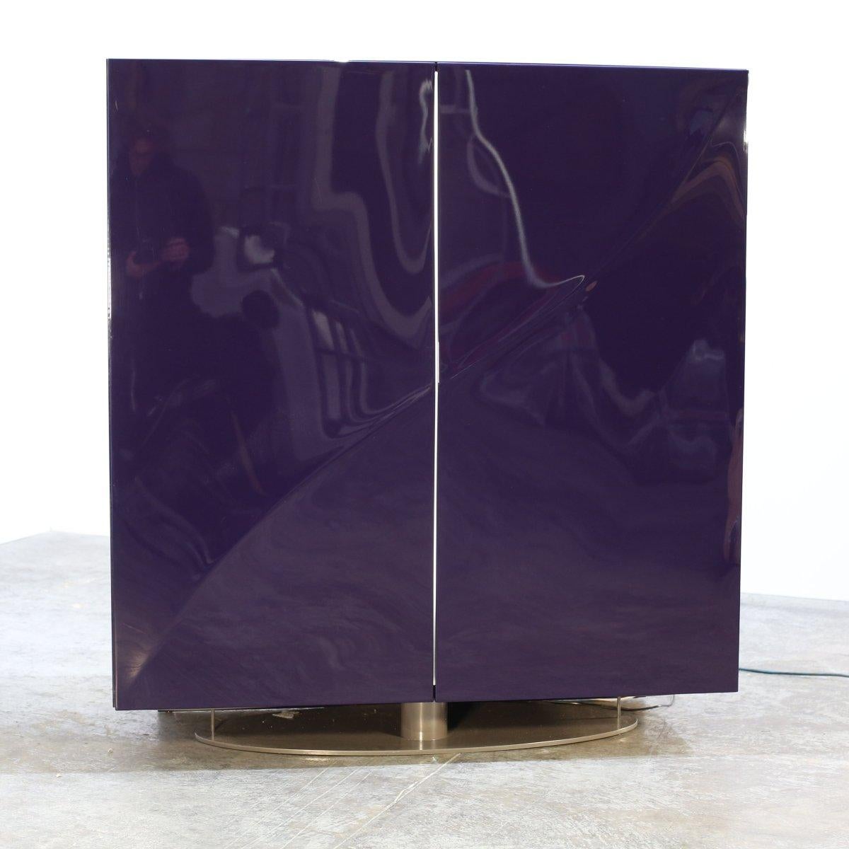 Roche Bobois Purple Wave Bar Cabinet For Sale 1