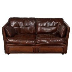 Roche Bobois Saddle Leather Sofa After Hermes