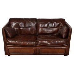 Roche Bobois Saddle Leather Sofa After Hermes