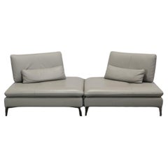 Roche Bobois Scenario Leather Ottomans, Set of Two